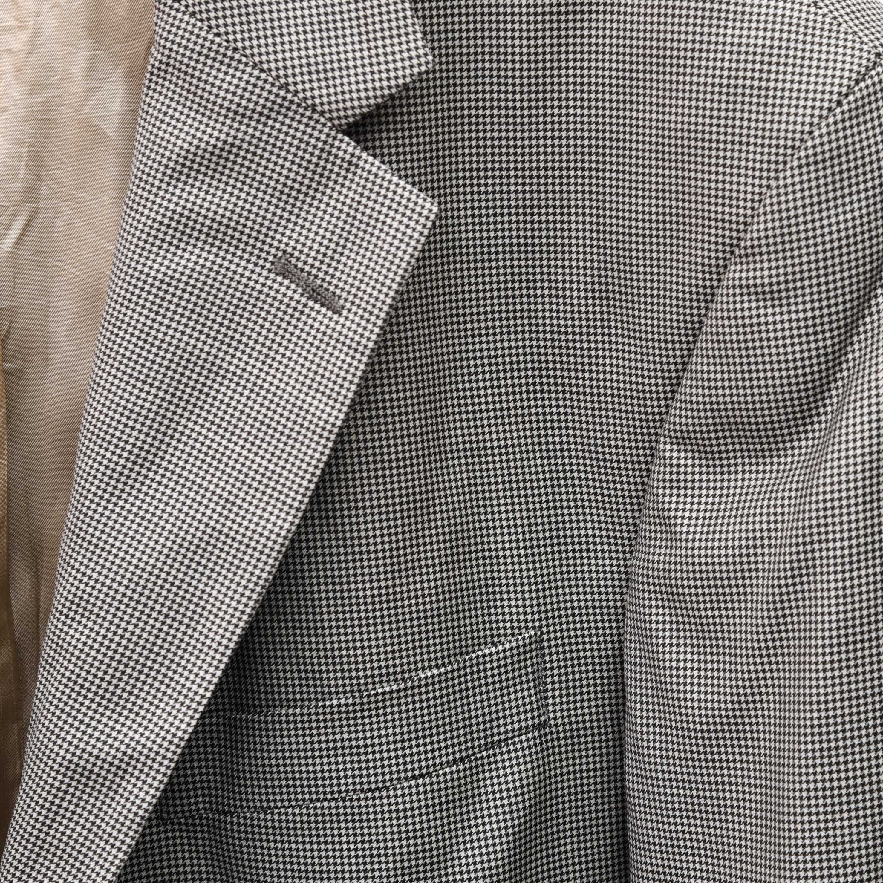 Nautica NAUTICA Wool Blazer Houndstooth Tweed Coat Jacket Grey Suit Size 42L - 3 Thumbnail