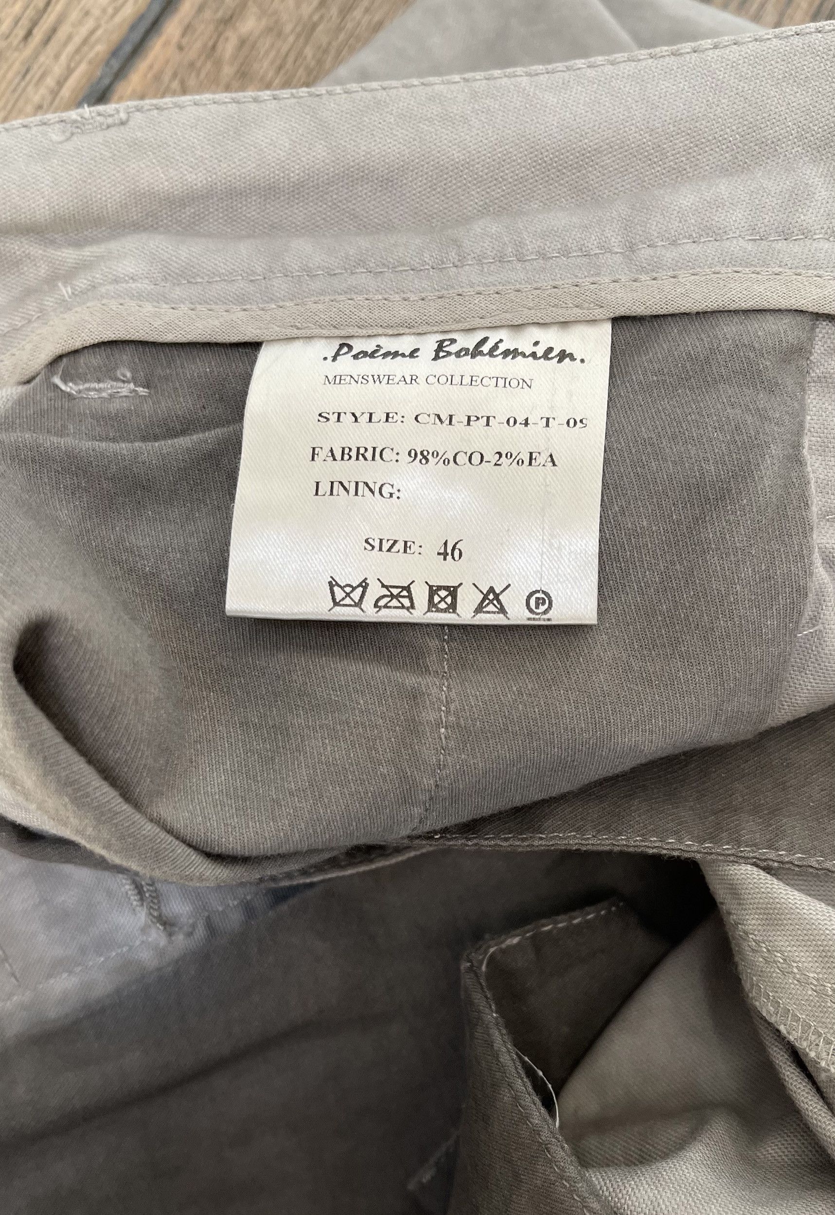 Poeme Bohemien Poème Bohémien Light Grey Washed Cotton Patch Pocket Pants Size US 32 / EU 48 - 6 Thumbnail