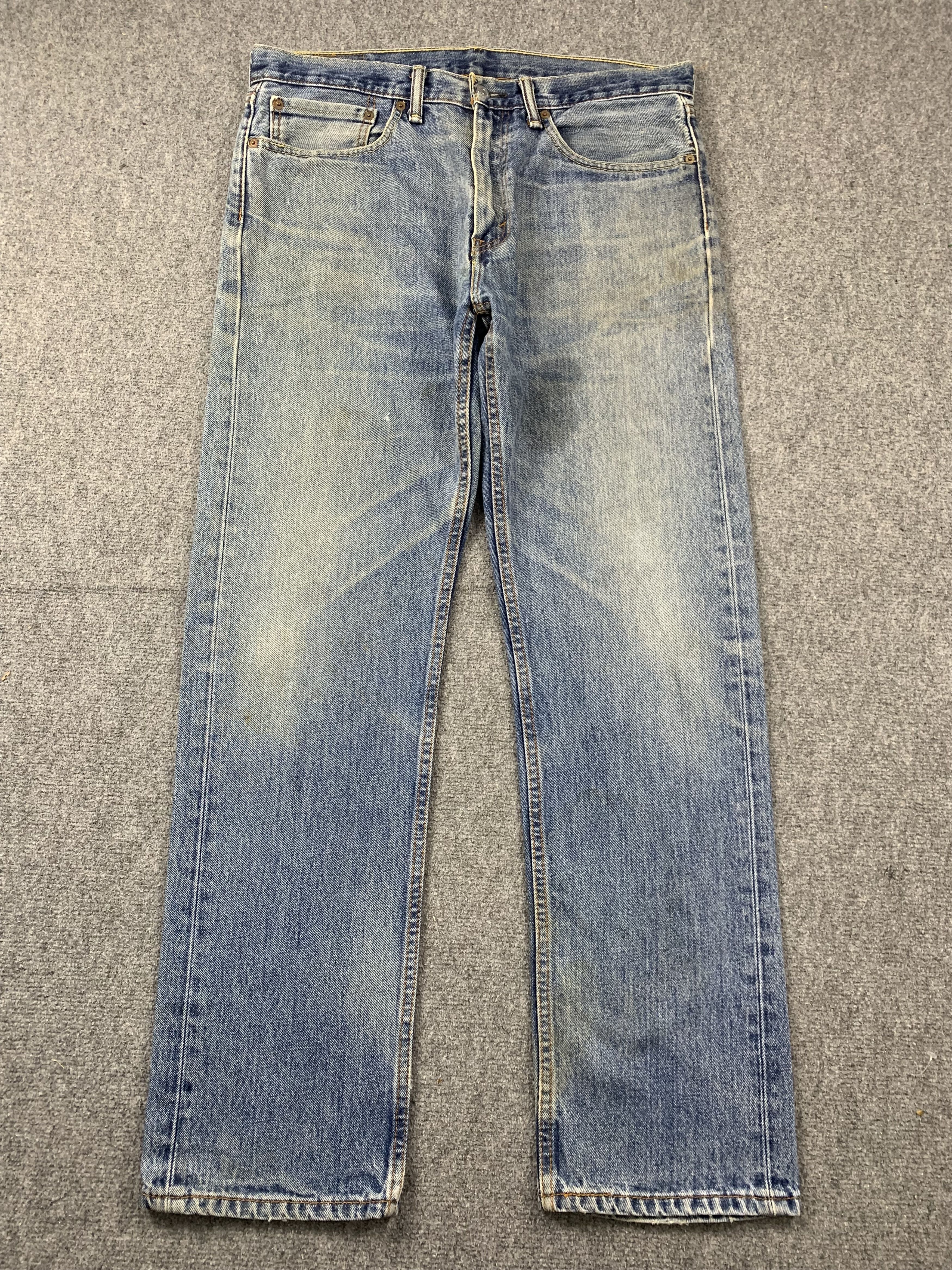 Levi's Vintage Levis 505 Faded Blue Jeans DP2108 Size US 35 - 1 Thumbnail