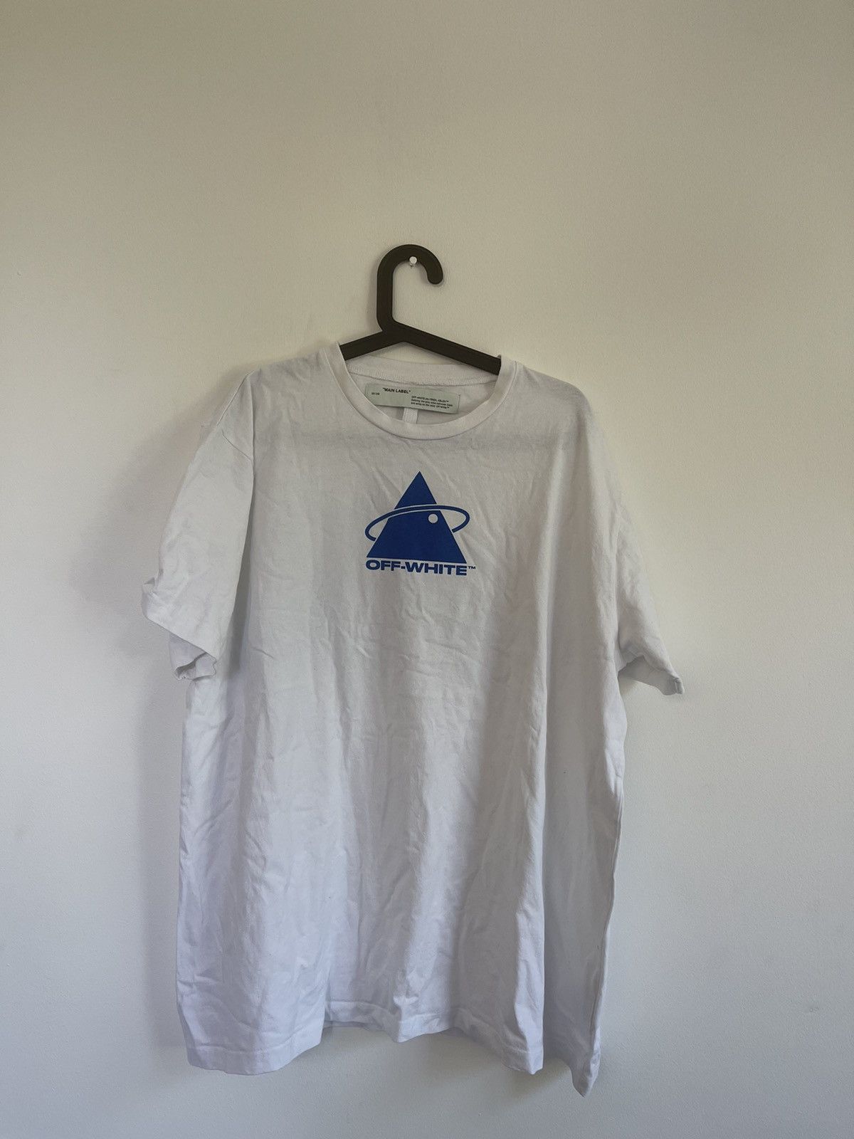 Off white triangle plant TEE