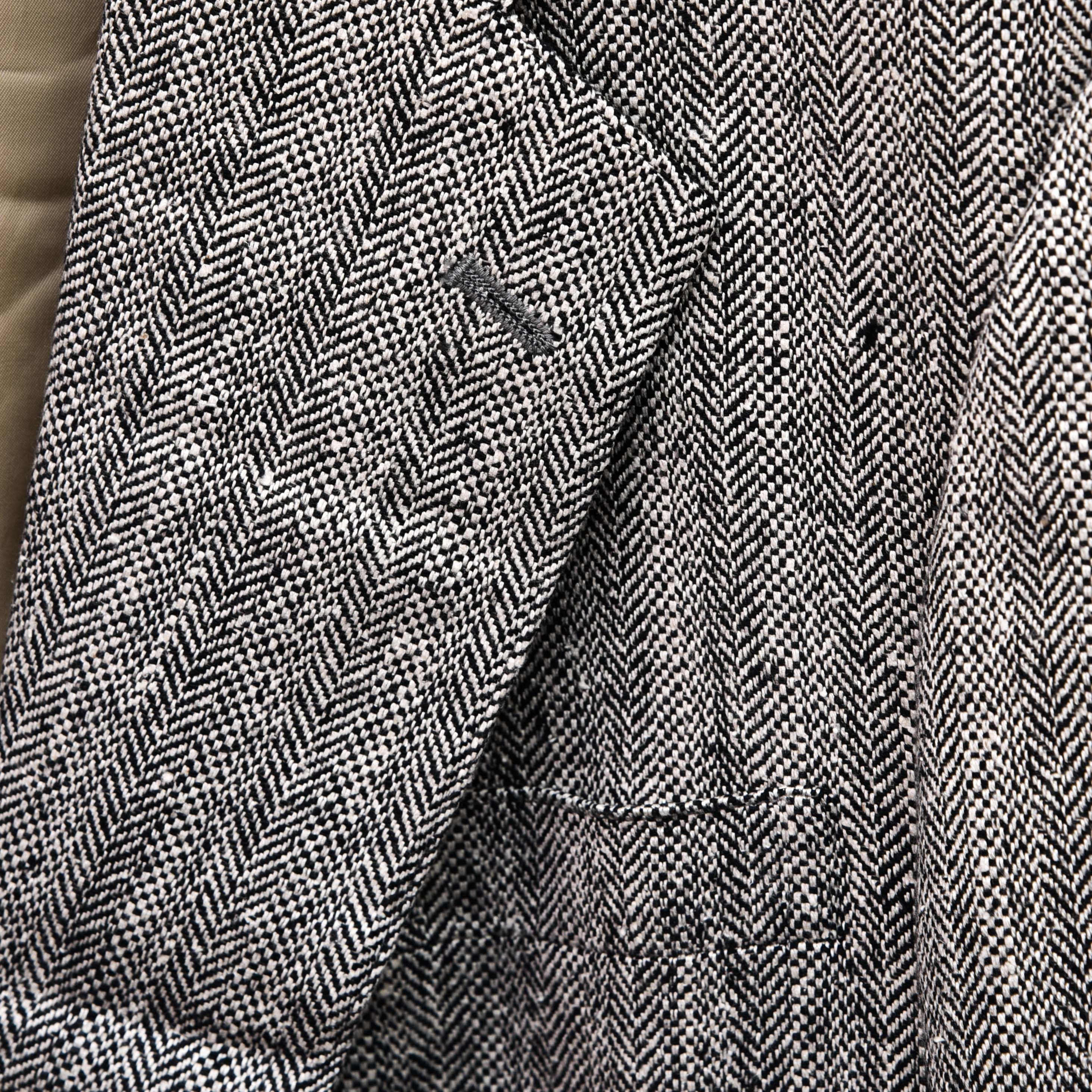 Club Room CLUB ROOM Silk Blazer Herringbone Tweed Coat Jacket Suit Size 42R - 4 Thumbnail