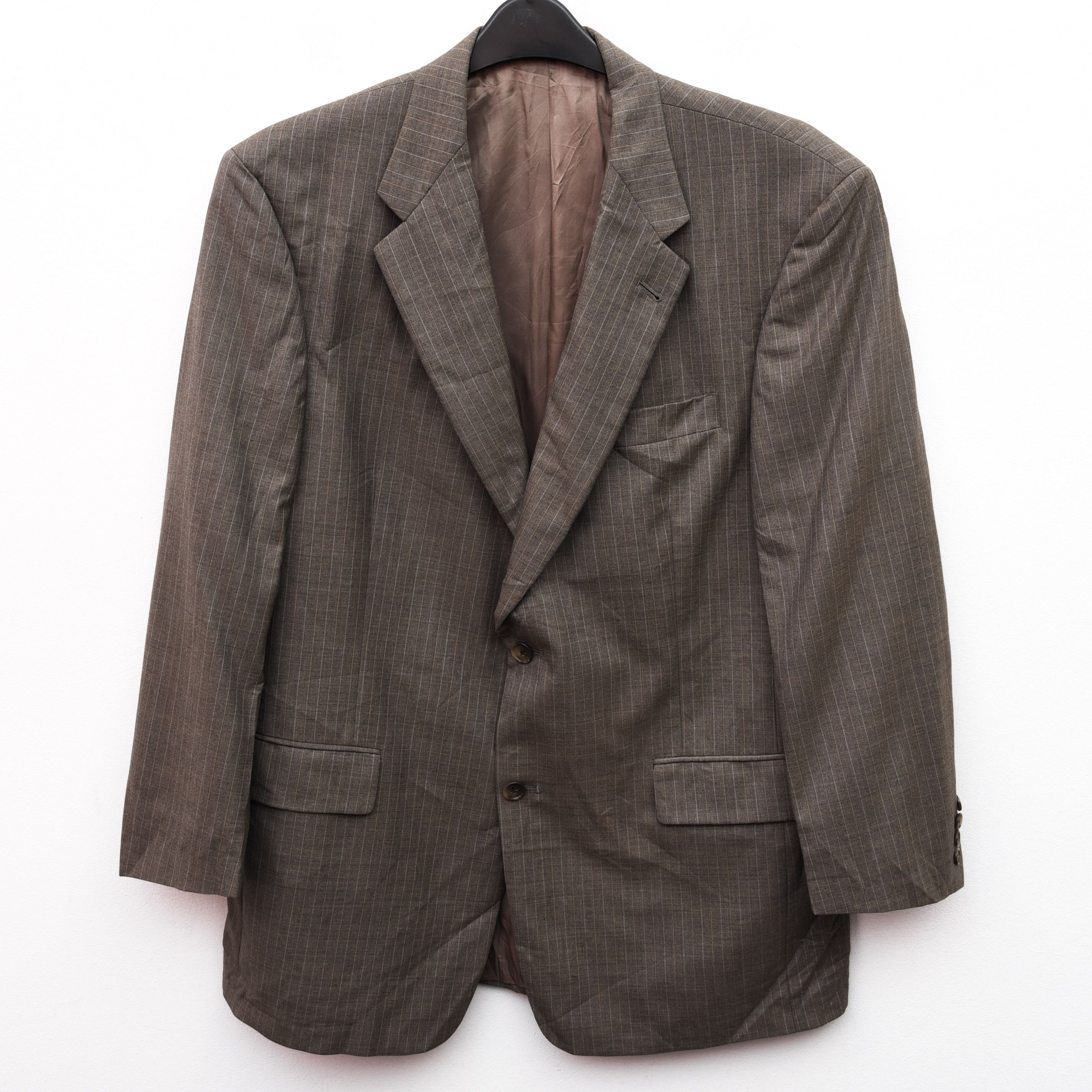 Hart Schaffner Marx HART SCHAFFNER & MARX Wool Pinstriped Blazer Jacket Coat Size 42R - 1 Thumbnail