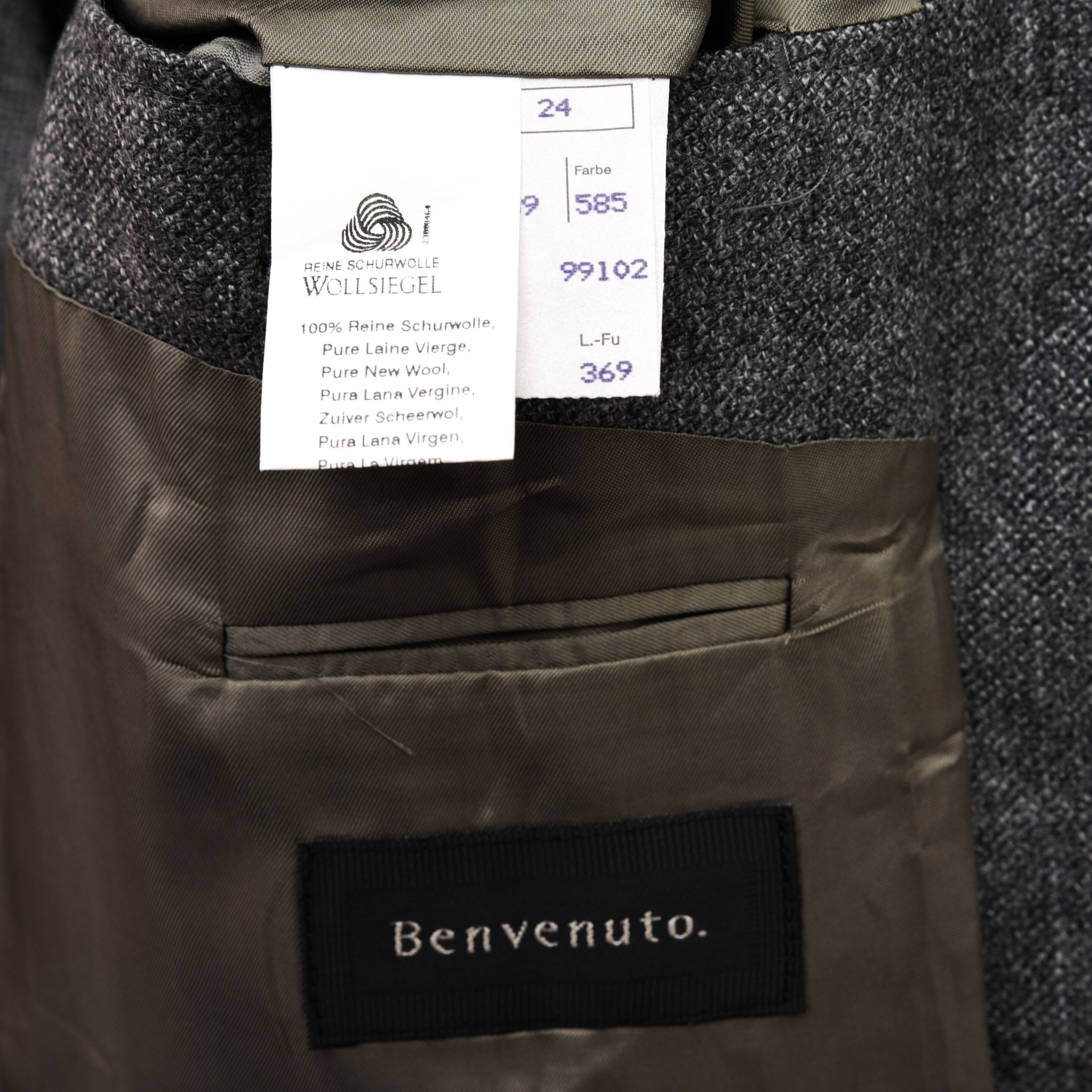 BENVENUTO. BENVENUTO Wool Blazer Coat Jacket Suit Sport Size 38S - 8 Thumbnail