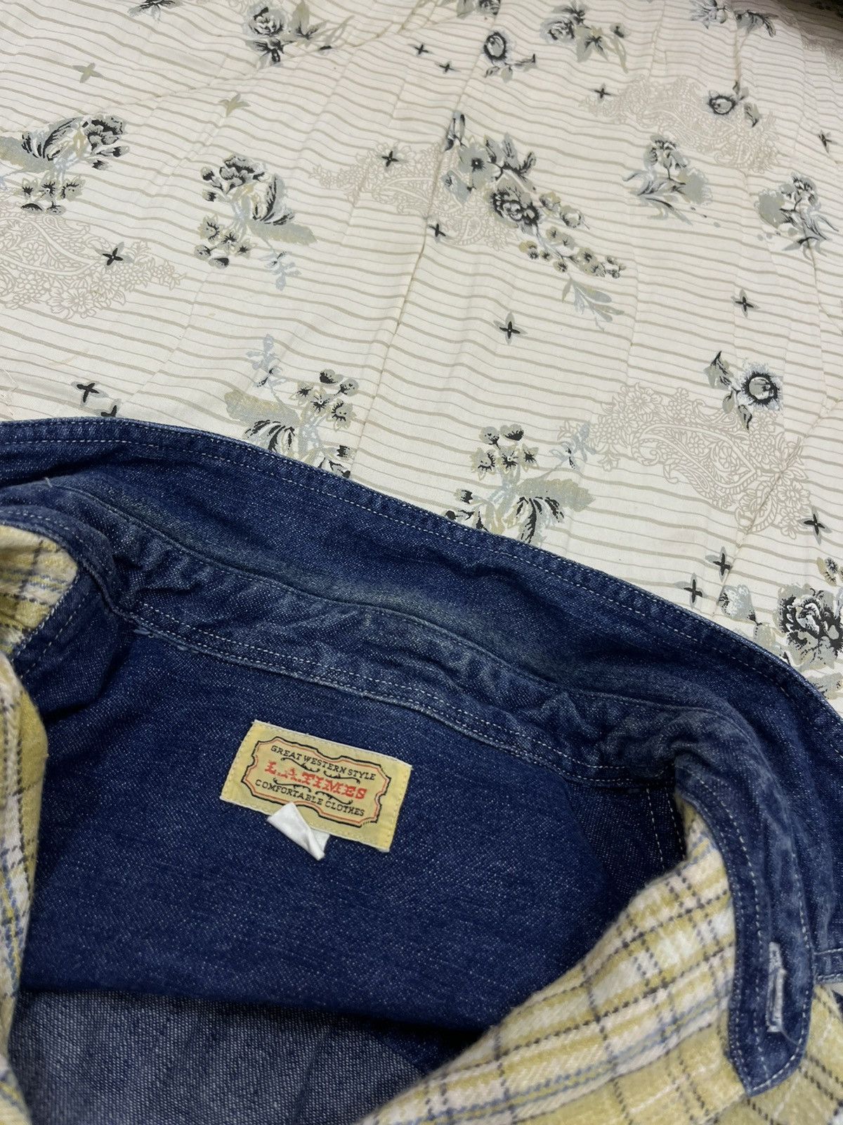 Japanese Brand (ii). L.A TIMES WESTERN COLAR JEANS SHIRT Size US M / EU 48-50 / 2 - 11 Thumbnail