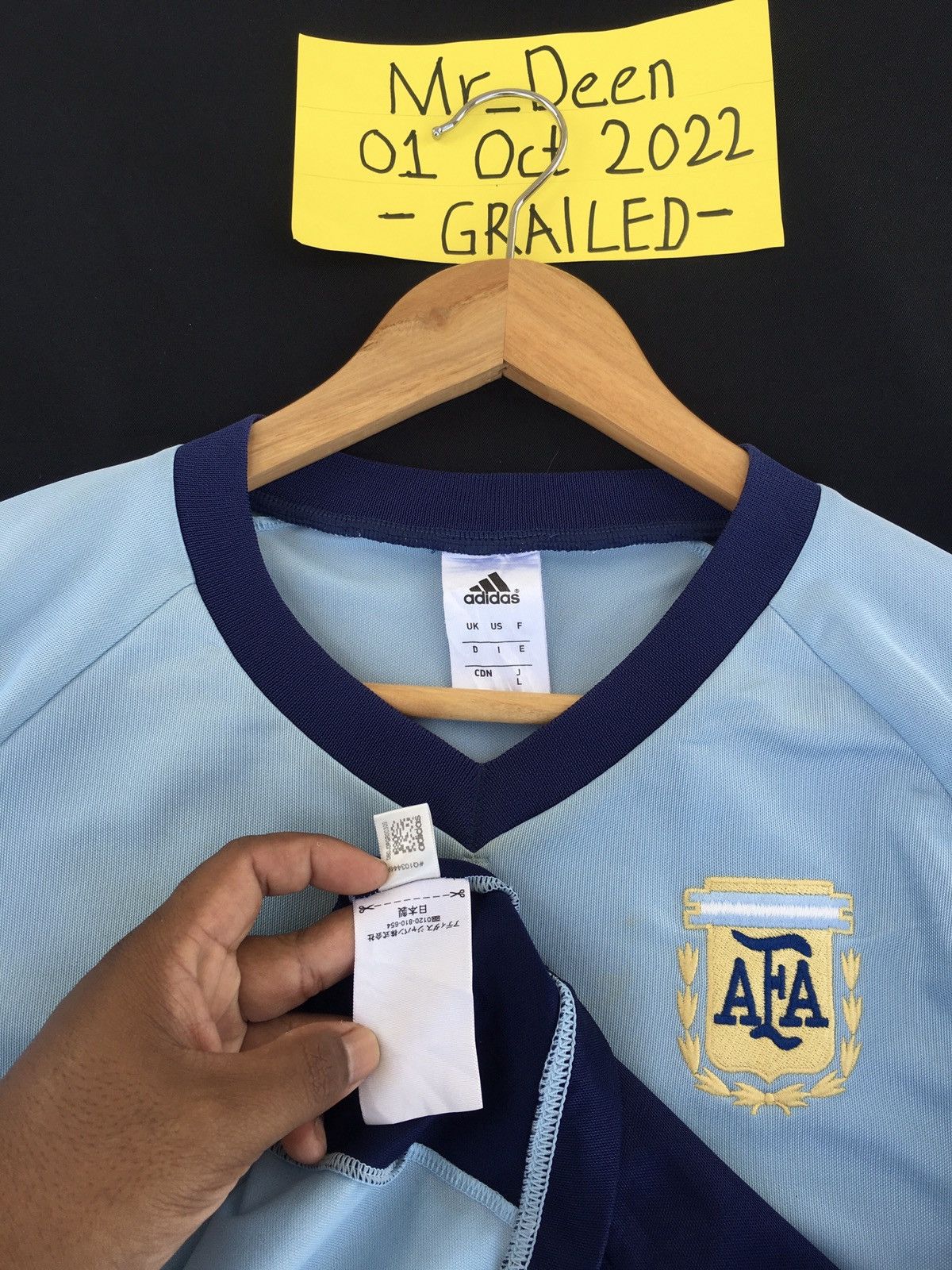 Adidas Rare Vtg Argentina adidas soccer jersey AFA 2002 Size US L / EU 52-54 / 3 - 11 Thumbnail