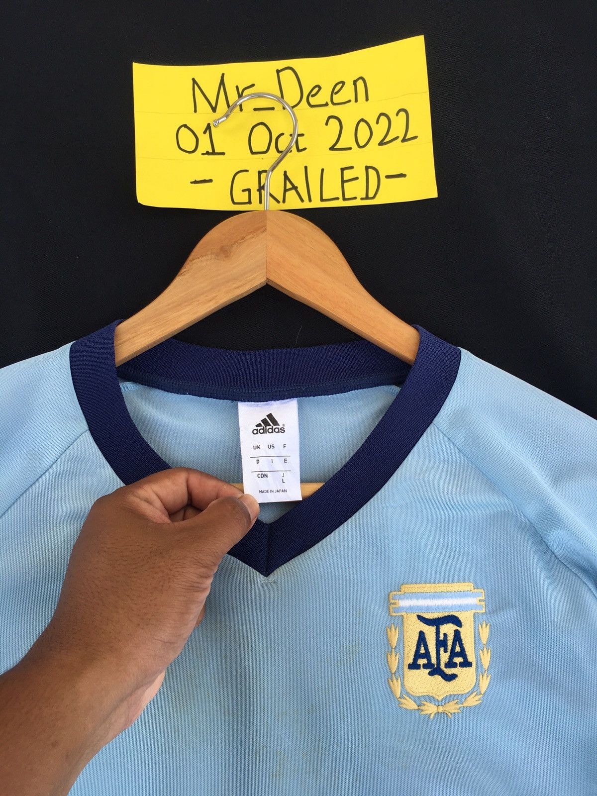 Adidas Rare Vtg Argentina adidas soccer jersey AFA 2002 Size US L / EU 52-54 / 3 - 7 Thumbnail
