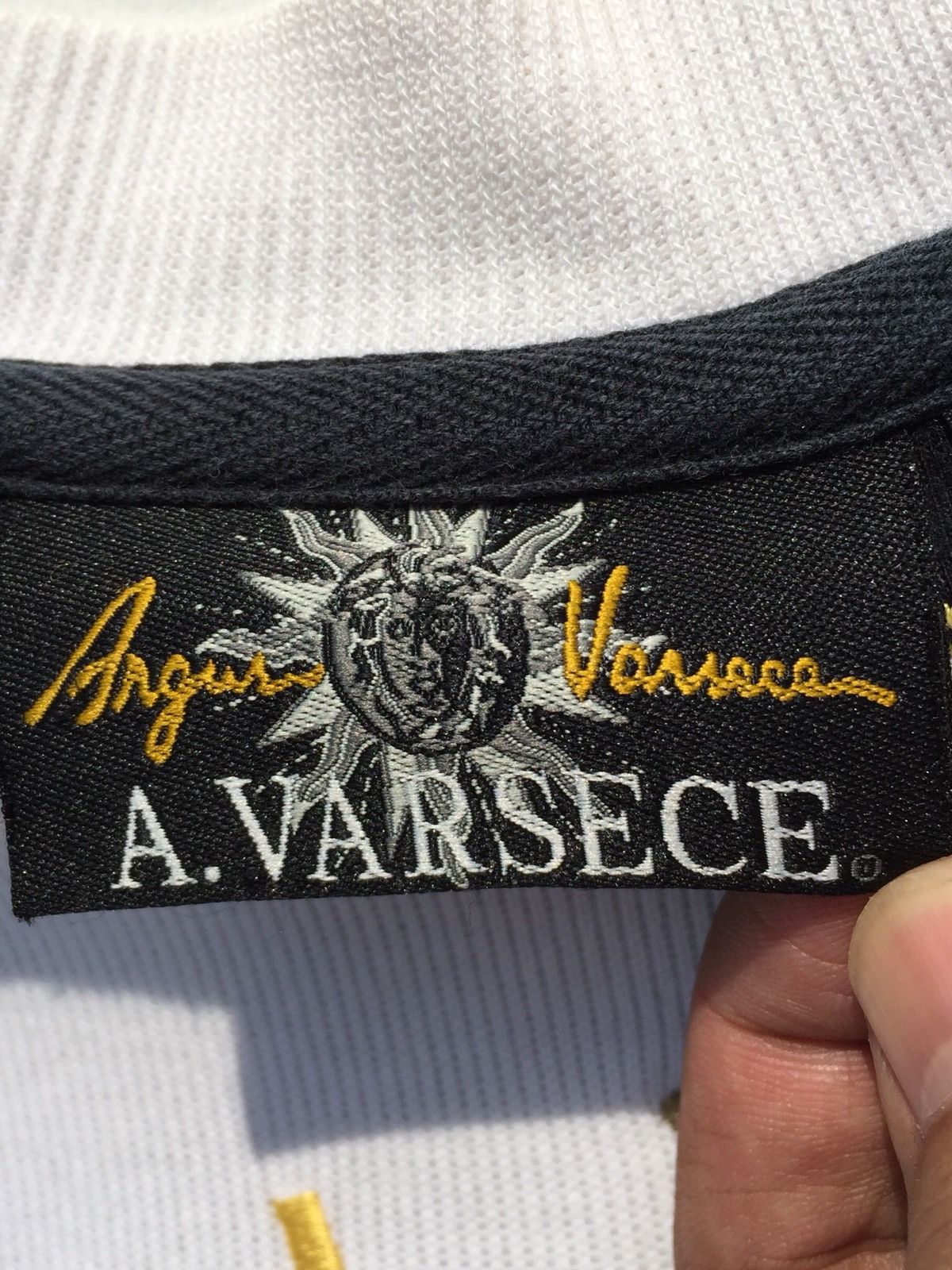 Vintage Vintage Angus Versece Big Logo Colour Block Sweatshirt Size US L / EU 52-54 / 3 - 7 Thumbnail