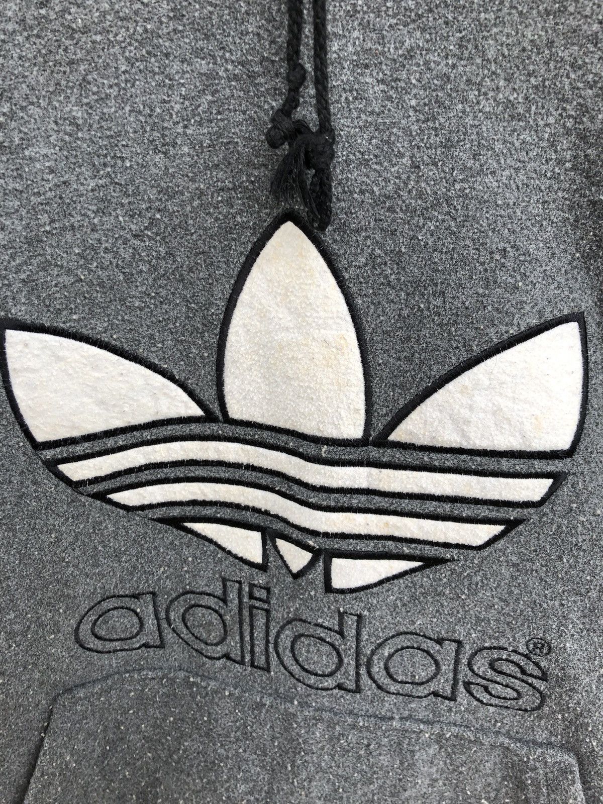Adidas × Descente Vintage 90s Adidas Trefoil Fleece Hoodie Sweatshirt Size US M / EU 48-50 / 2 - 3 Thumbnail