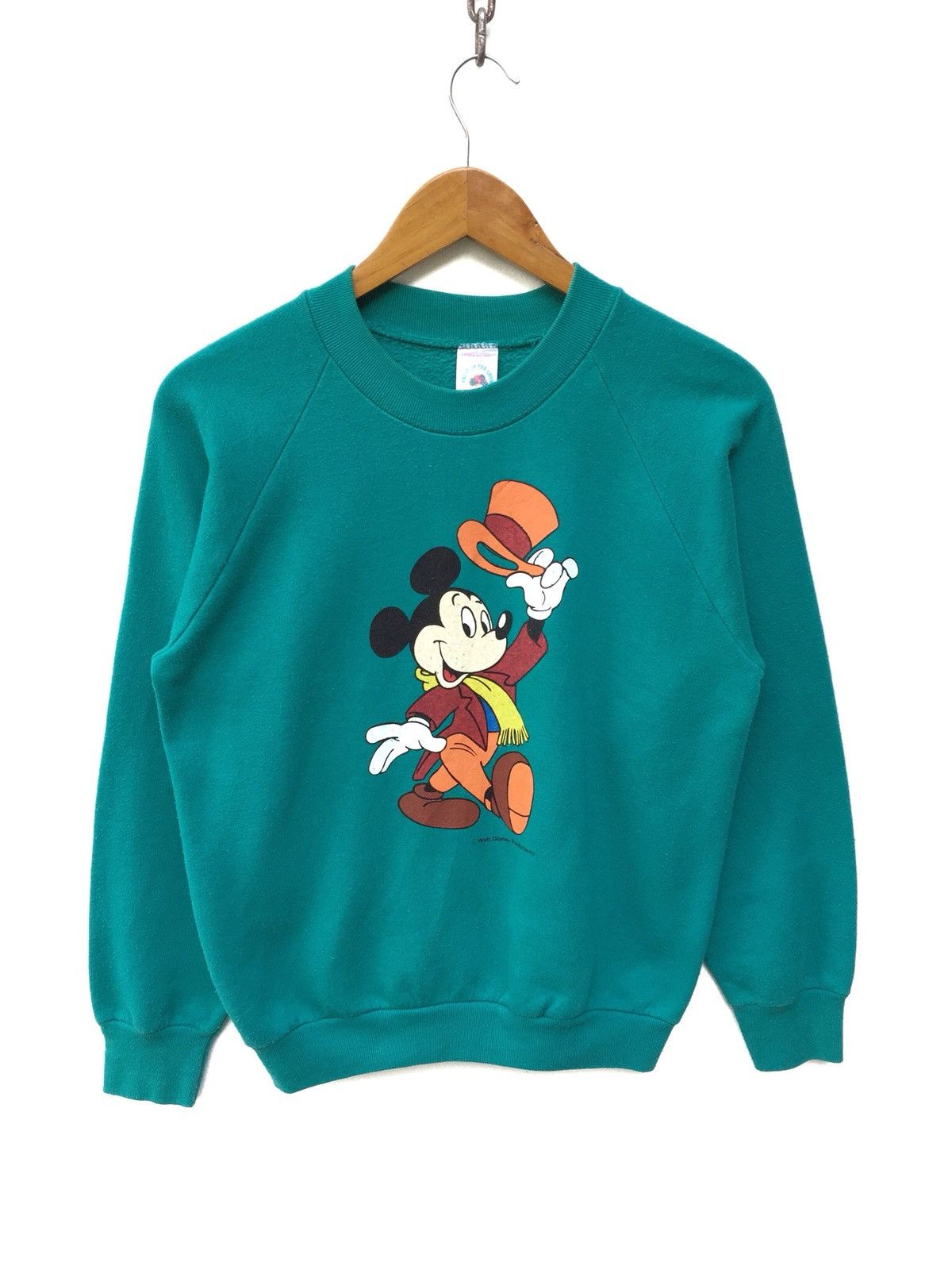 Disney × Mickey Mouse Vintage 80s Walt Disney Production Mickey Mouse Sweatshirt Size US S / EU 44-46 / 1 - 1 Thumbnail