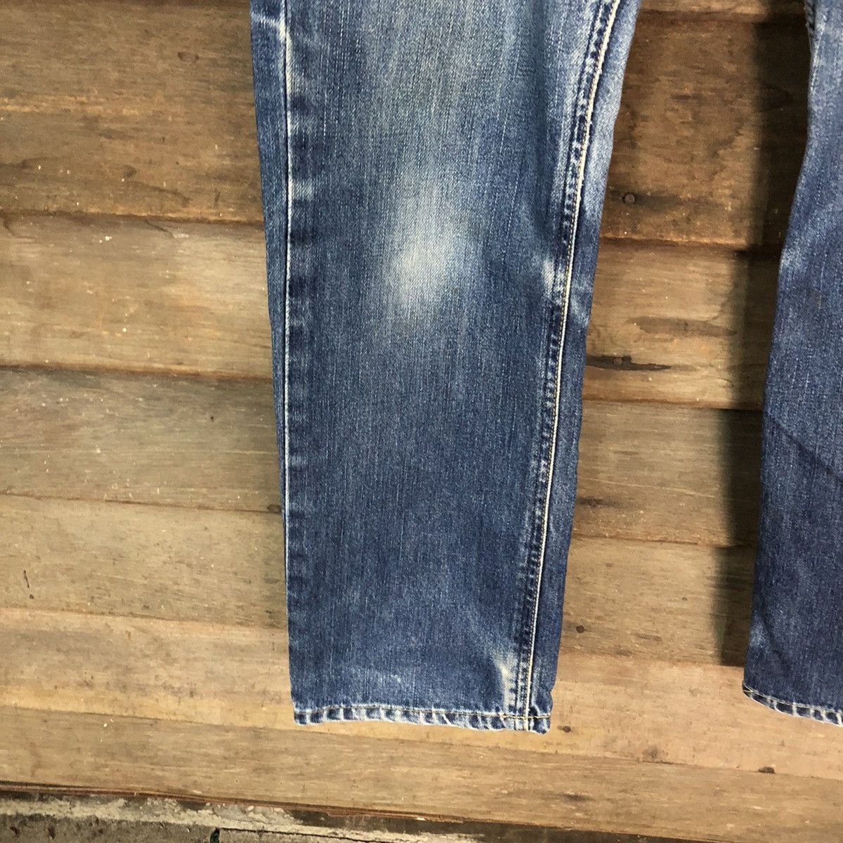 Lee Lee Blue vintage Distressed Denim Pants #5038 Size US 30 / EU 46 - 6 Thumbnail