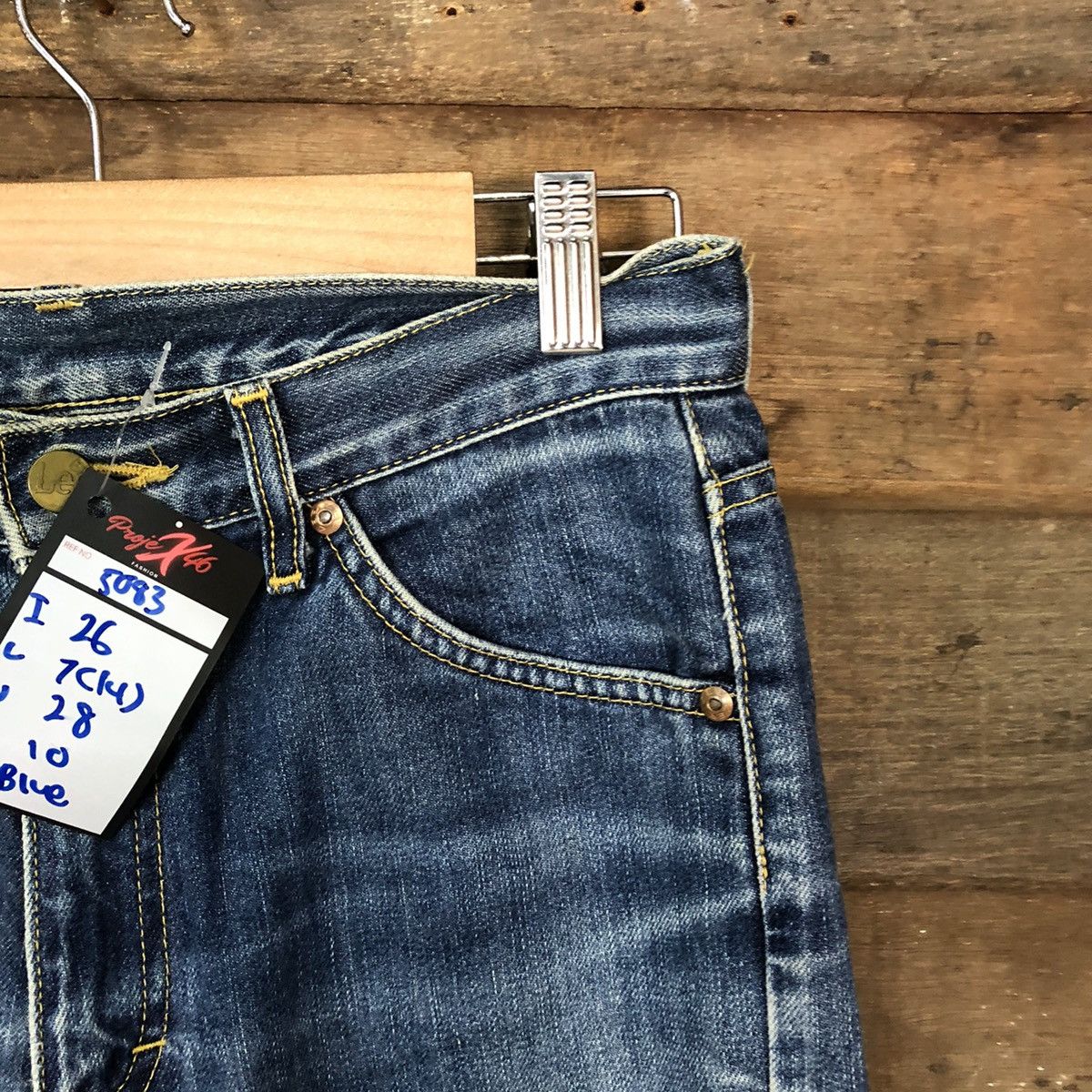Lee Lee Blue vintage Distressed Denim Pants #5038 Size US 30 / EU 46 - 5 Thumbnail