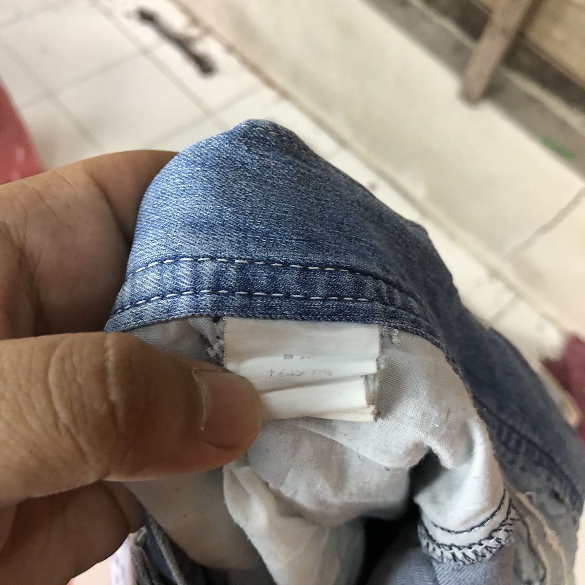 Japanese Brand Tora Blue thrashed dirty Distressed Denim Pants #5128 Size US 32 / EU 48 - 17 Thumbnail