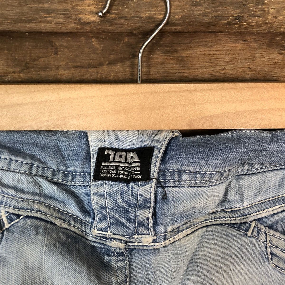 Japanese Brand Tora Blue thrashed dirty Distressed Denim Pants #5128 Size US 32 / EU 48 - 16 Thumbnail