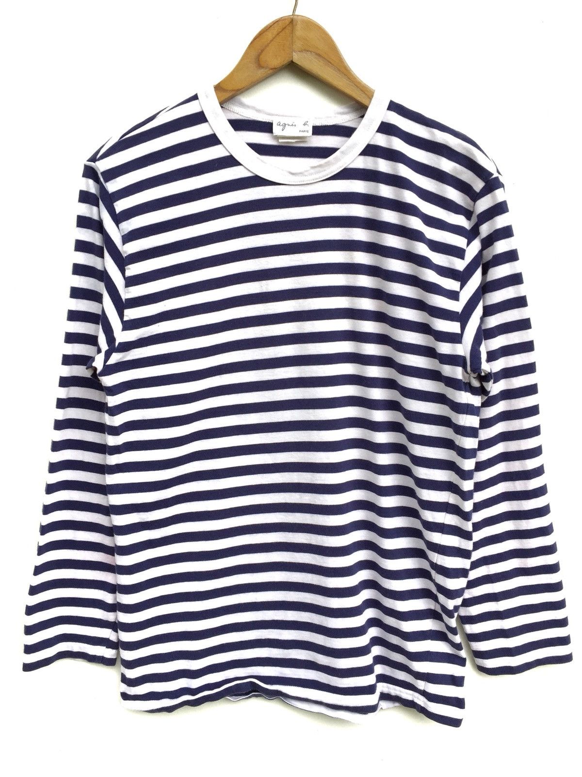 agnes b. Agnes B. White/Navy Blue Prisoners Shirts Size US M / EU 48-50 / 2 - 4 Thumbnail