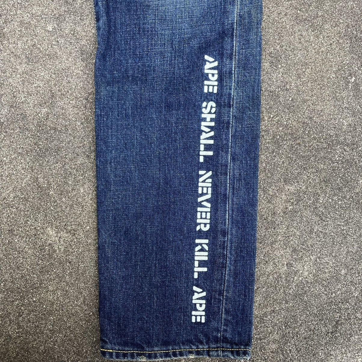 Bape VINTAGE BAPE DENIM JEANS COLLEGE LOGO and ASNKA LETTER Size US 29 - 4 Thumbnail