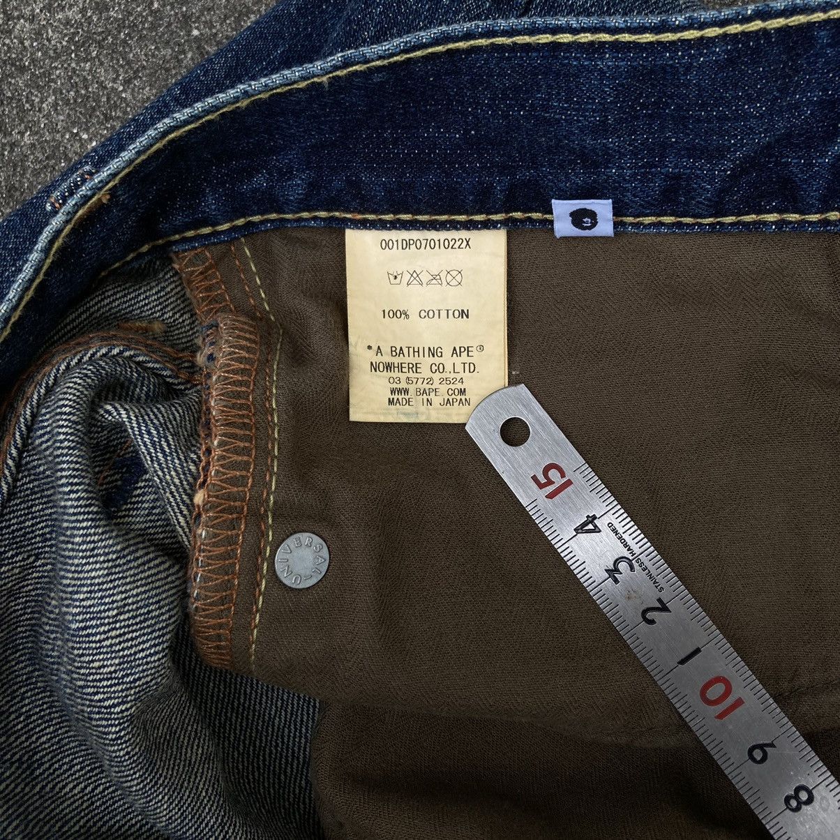 Bape VINTAGE BAPE DENIM JEANS COLLEGE LOGO and ASNKA LETTER Size US 29 - 5 Thumbnail