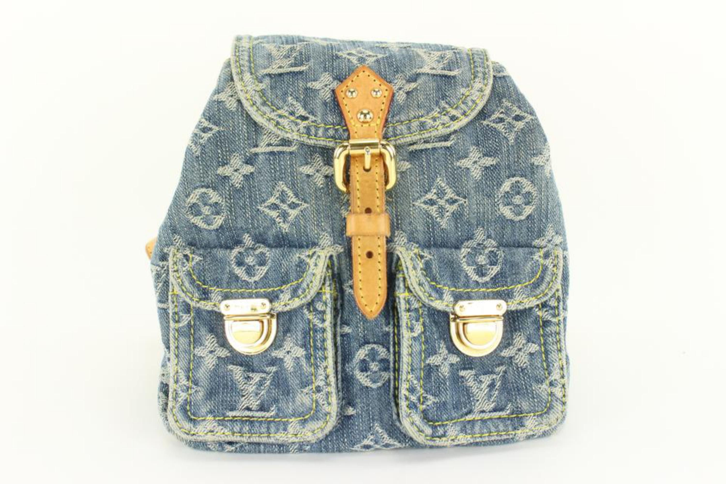 Louis Vuitton Denim Mini Backpack Sac a Dos PM 6LVJ1020