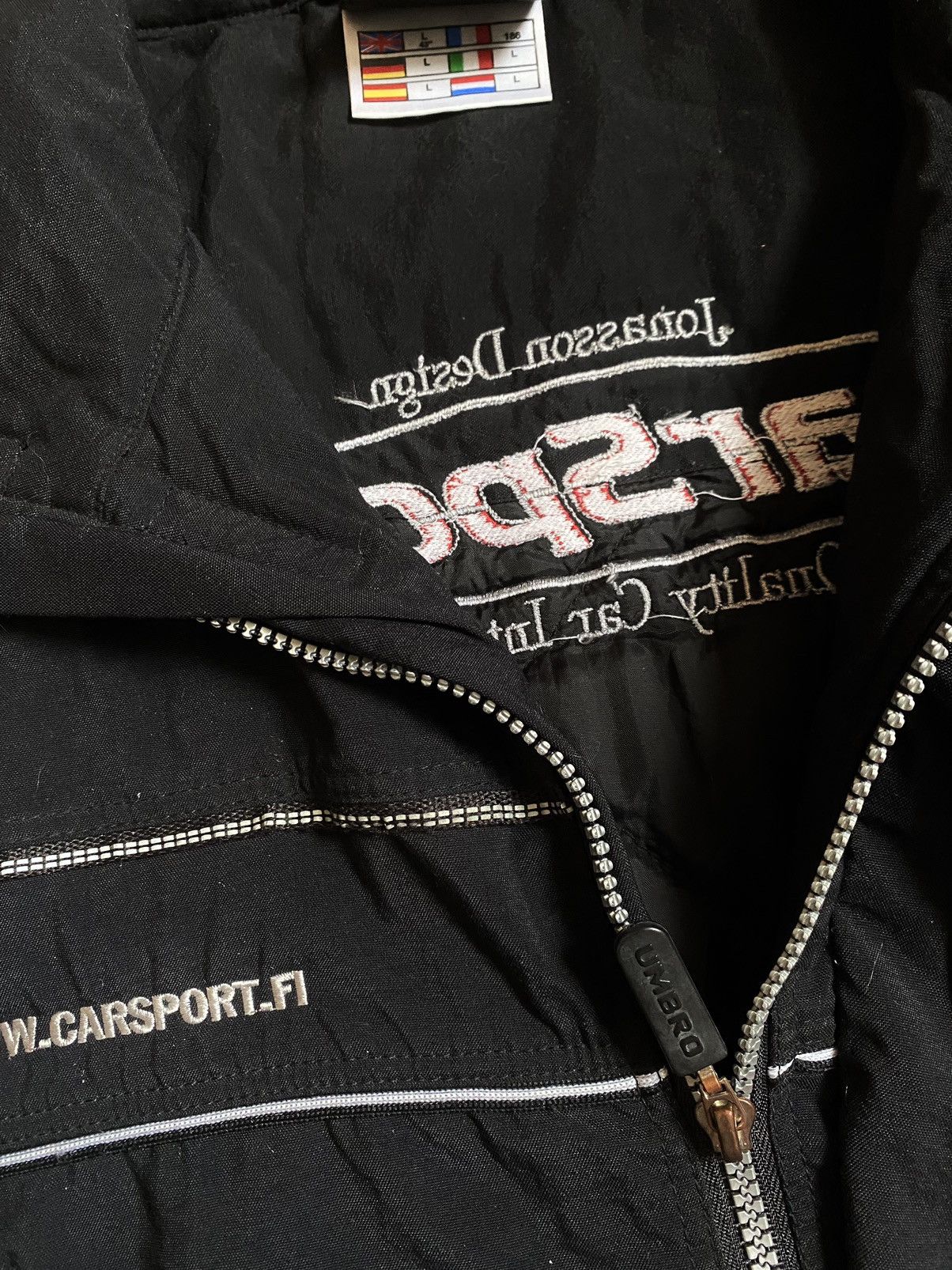Umbro × Vintage 90s Racing Jacket Umbro Carsport vintage black jacket Size US XL / EU 56 / 4 - 8 Thumbnail