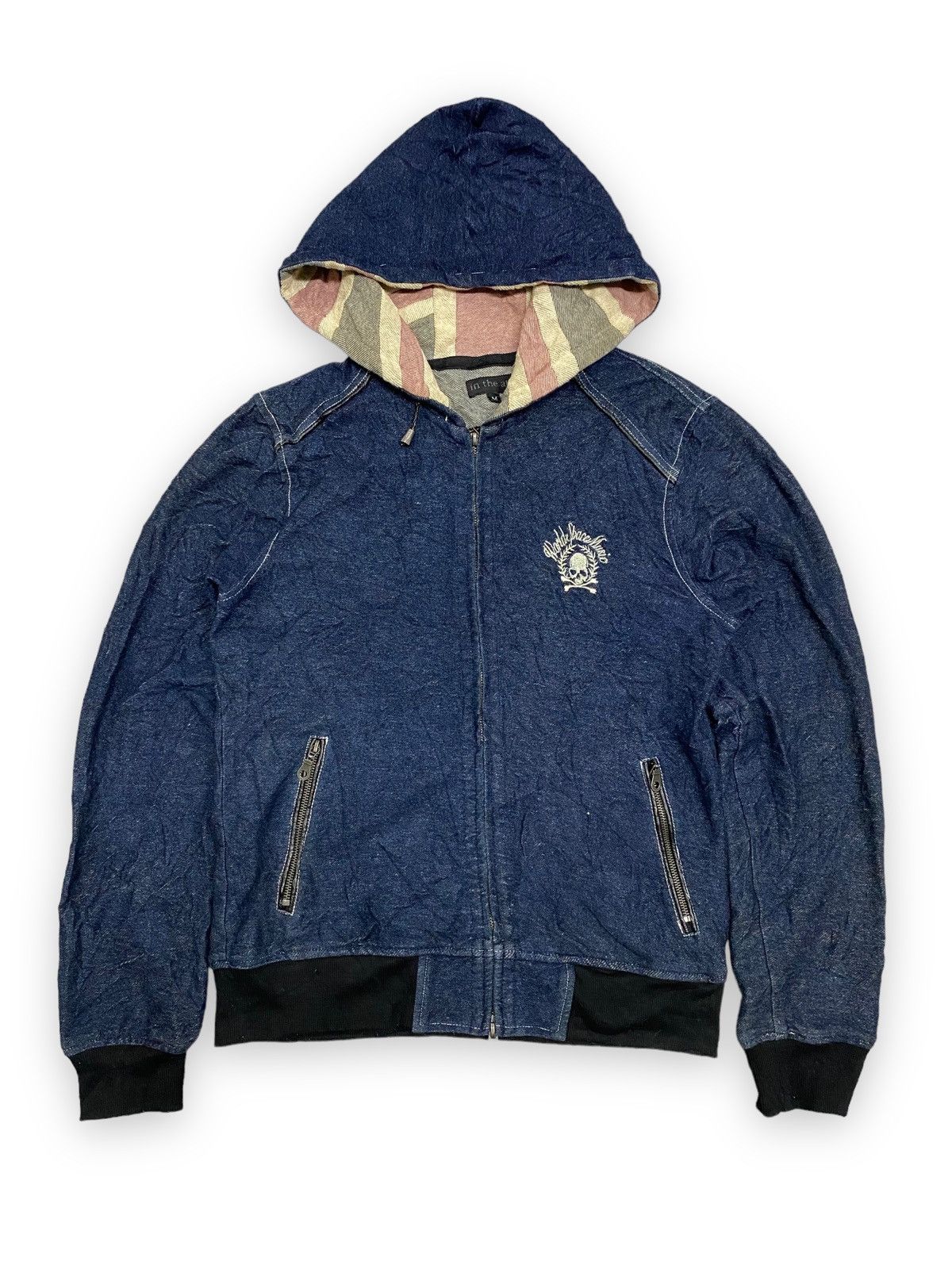 image of In The Attic Hoodie in Blue Denim, Men's (Size Medium)