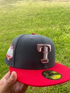 New Era Texas Rangers 40th Anniversary Liquid Metal 59Fifty Fitted Hat 7 1/2