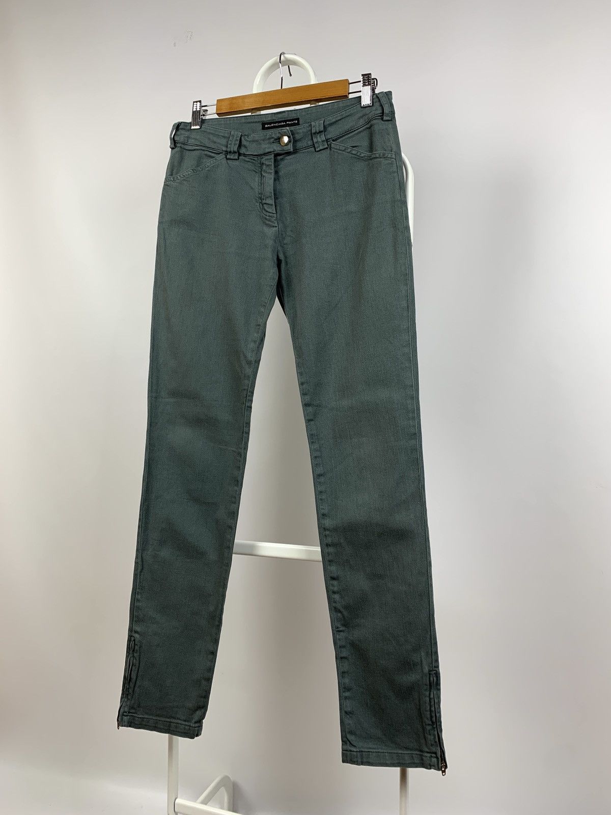 Balenciaga Balenciaga Women’s Ankle Zip Skinny Denim Jeans Pants Size 27" / US 4 / IT 40 - 1 Thumbnail