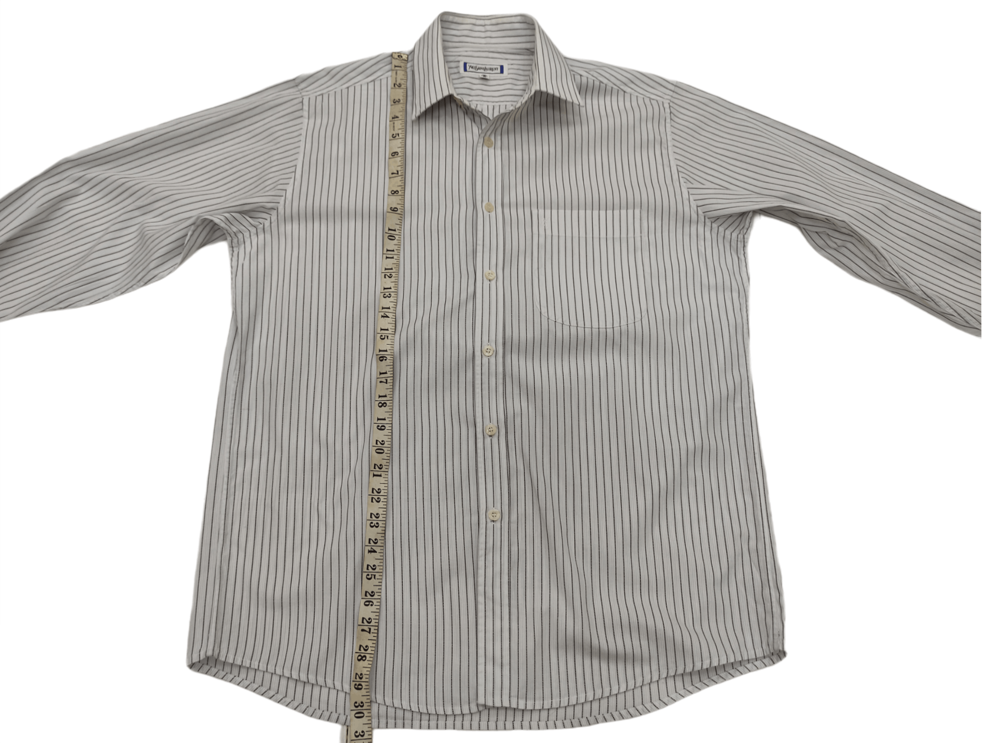 Vintage × Yves Saint Laurent Vintage 3x Yves Saint Laurent White And Stripes Shirts Size US M / EU 48-50 / 2 - 19 Thumbnail