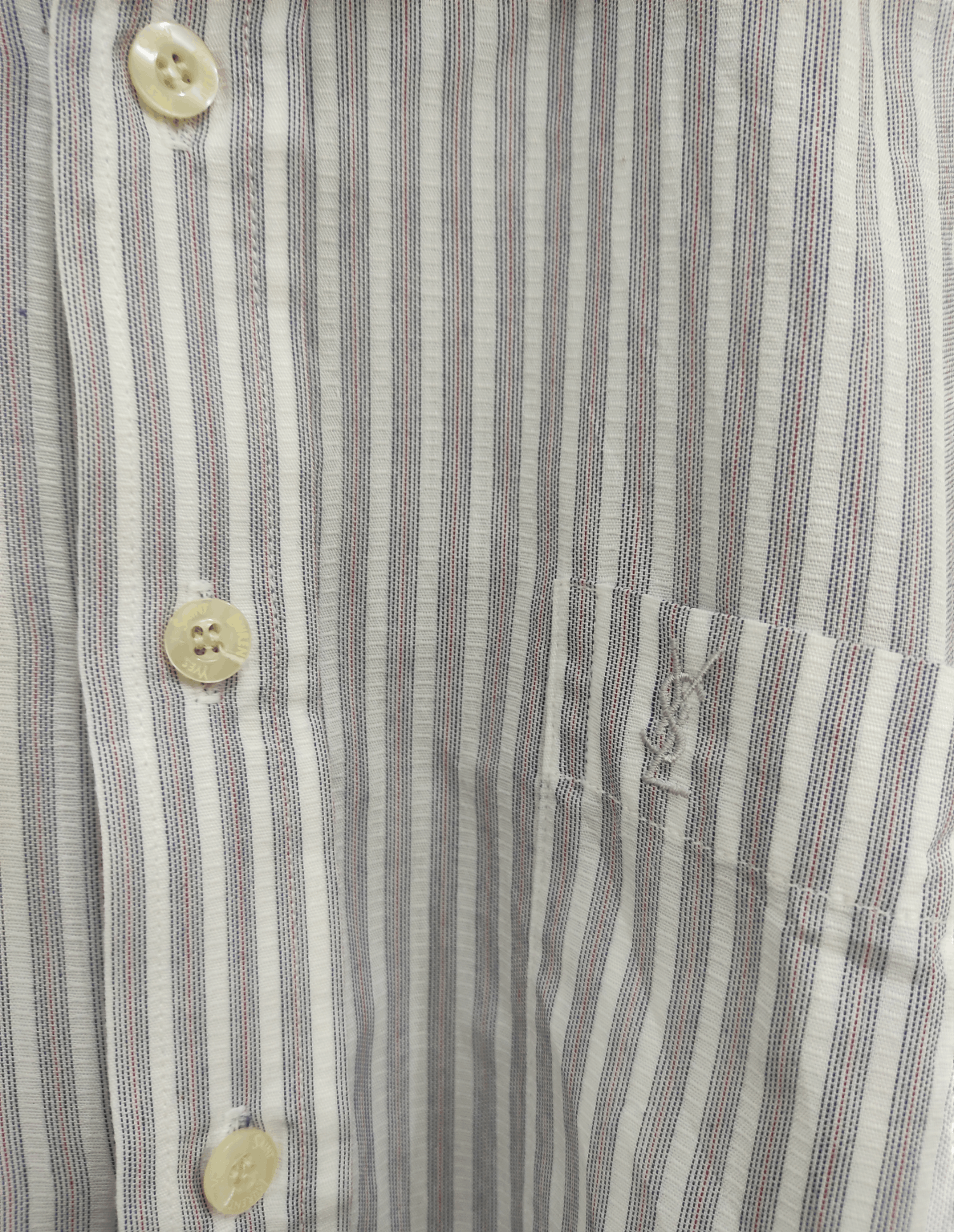 Vintage × Yves Saint Laurent Vintage 3x Yves Saint Laurent White And Stripes Shirts Size US M / EU 48-50 / 2 - 11 Thumbnail