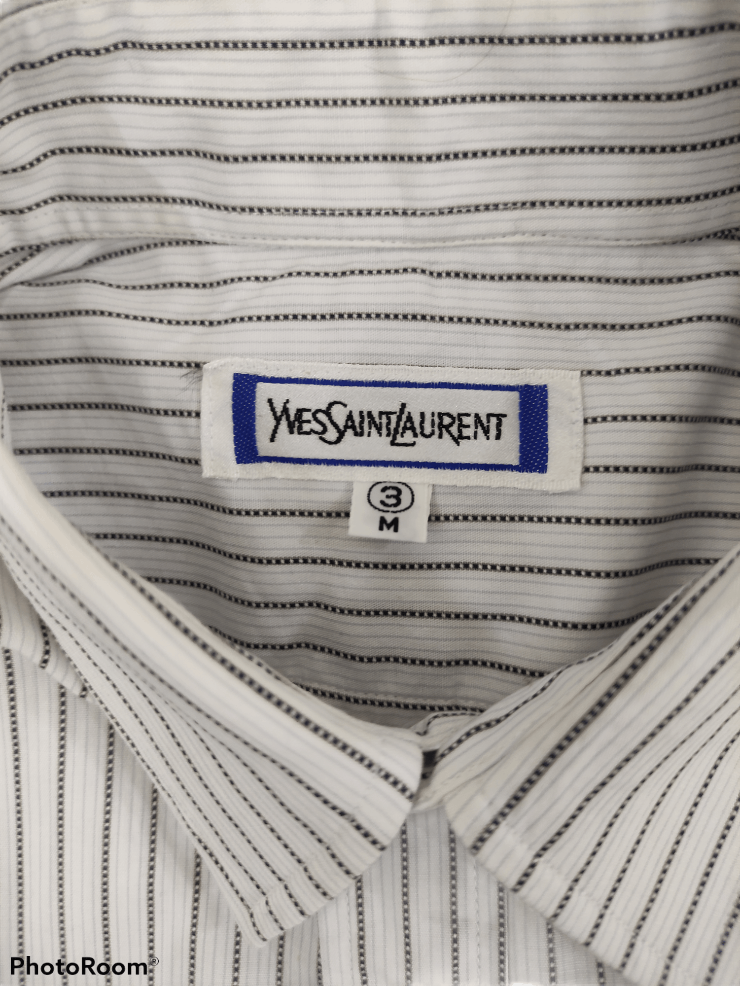 Vintage × Yves Saint Laurent Vintage 3x Yves Saint Laurent White And Stripes Shirts Size US M / EU 48-50 / 2 - 17 Thumbnail