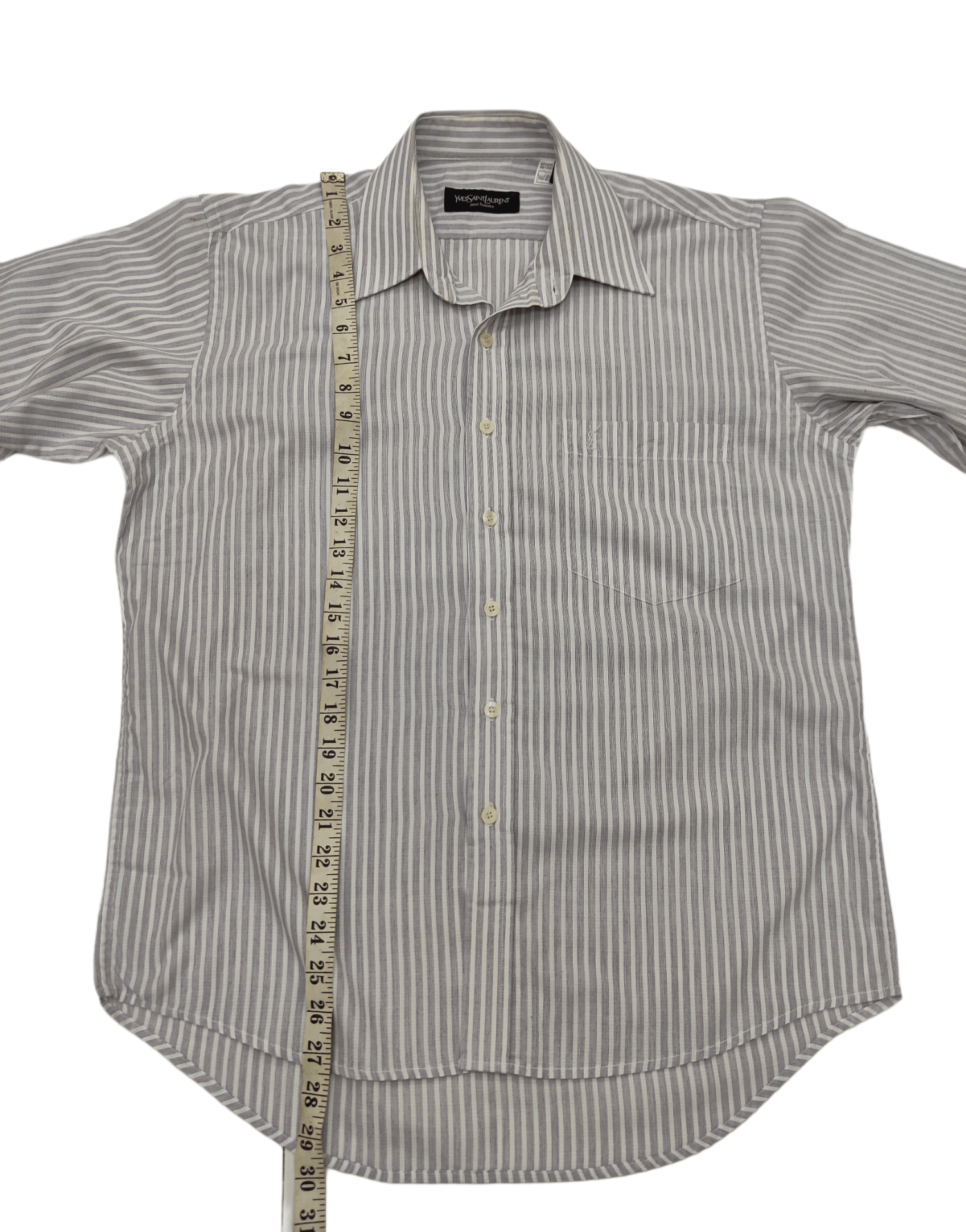 Vintage × Yves Saint Laurent Vintage 3x Yves Saint Laurent White And Stripes Shirts Size US M / EU 48-50 / 2 - 14 Thumbnail