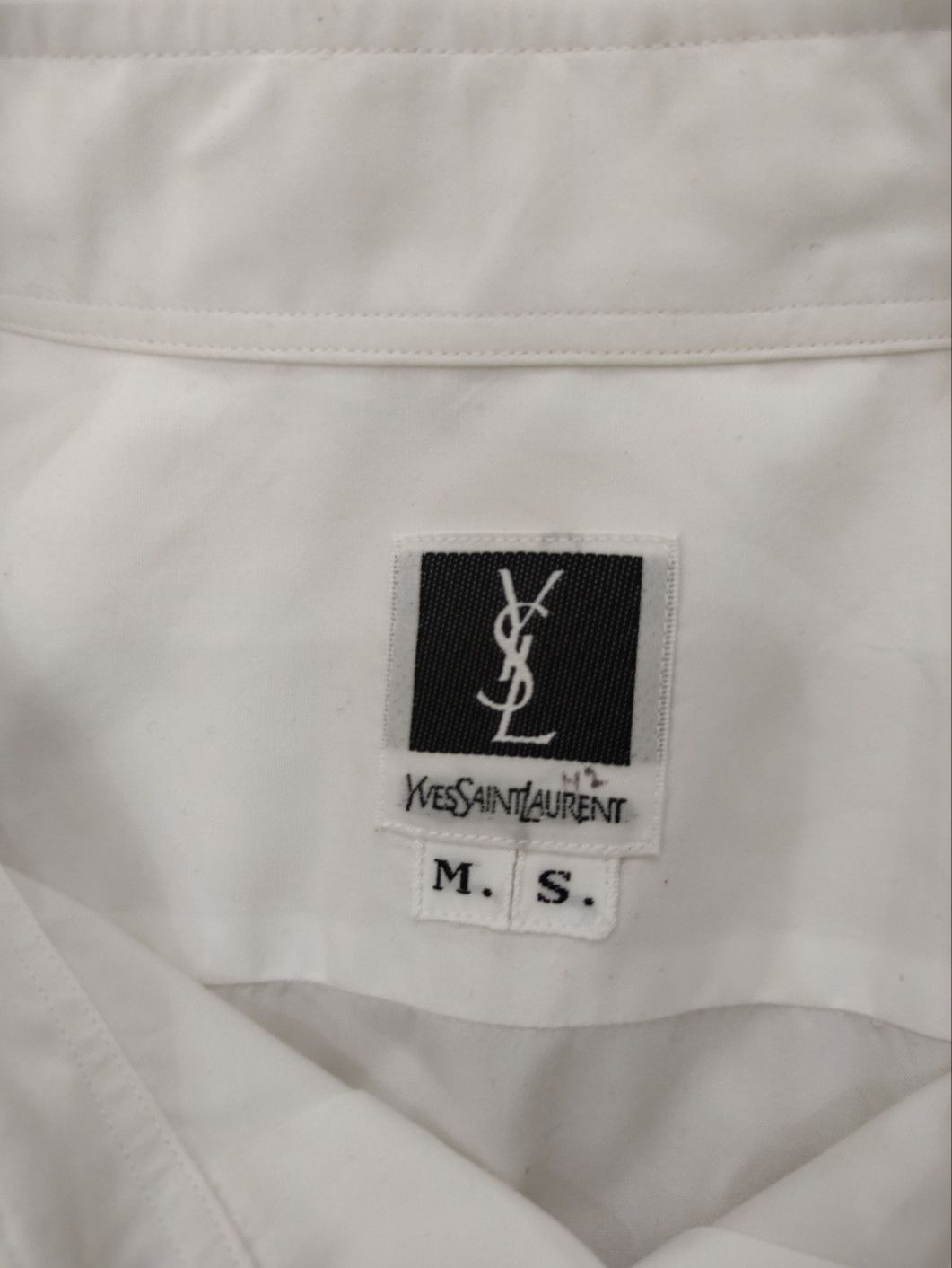 Vintage × Yves Saint Laurent Vintage 3x Yves Saint Laurent White And Stripes Shirts Size US M / EU 48-50 / 2 - 7 Thumbnail