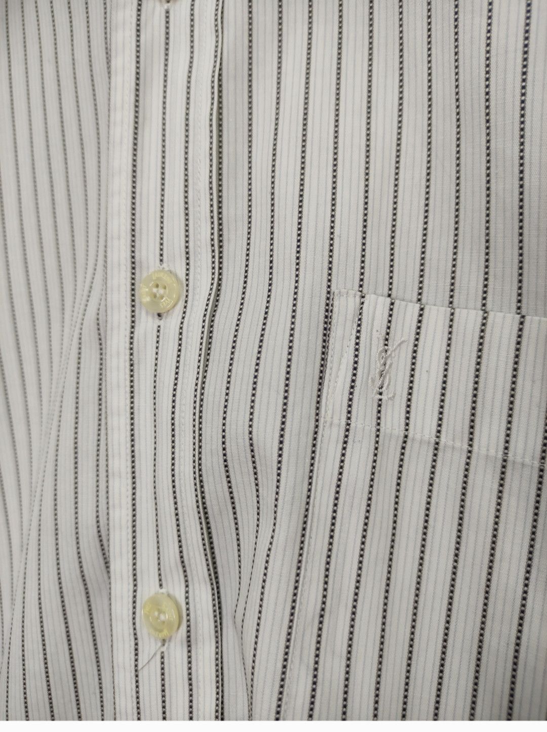 Vintage × Yves Saint Laurent Vintage 3x Yves Saint Laurent White And Stripes Shirts Size US M / EU 48-50 / 2 - 20 Thumbnail