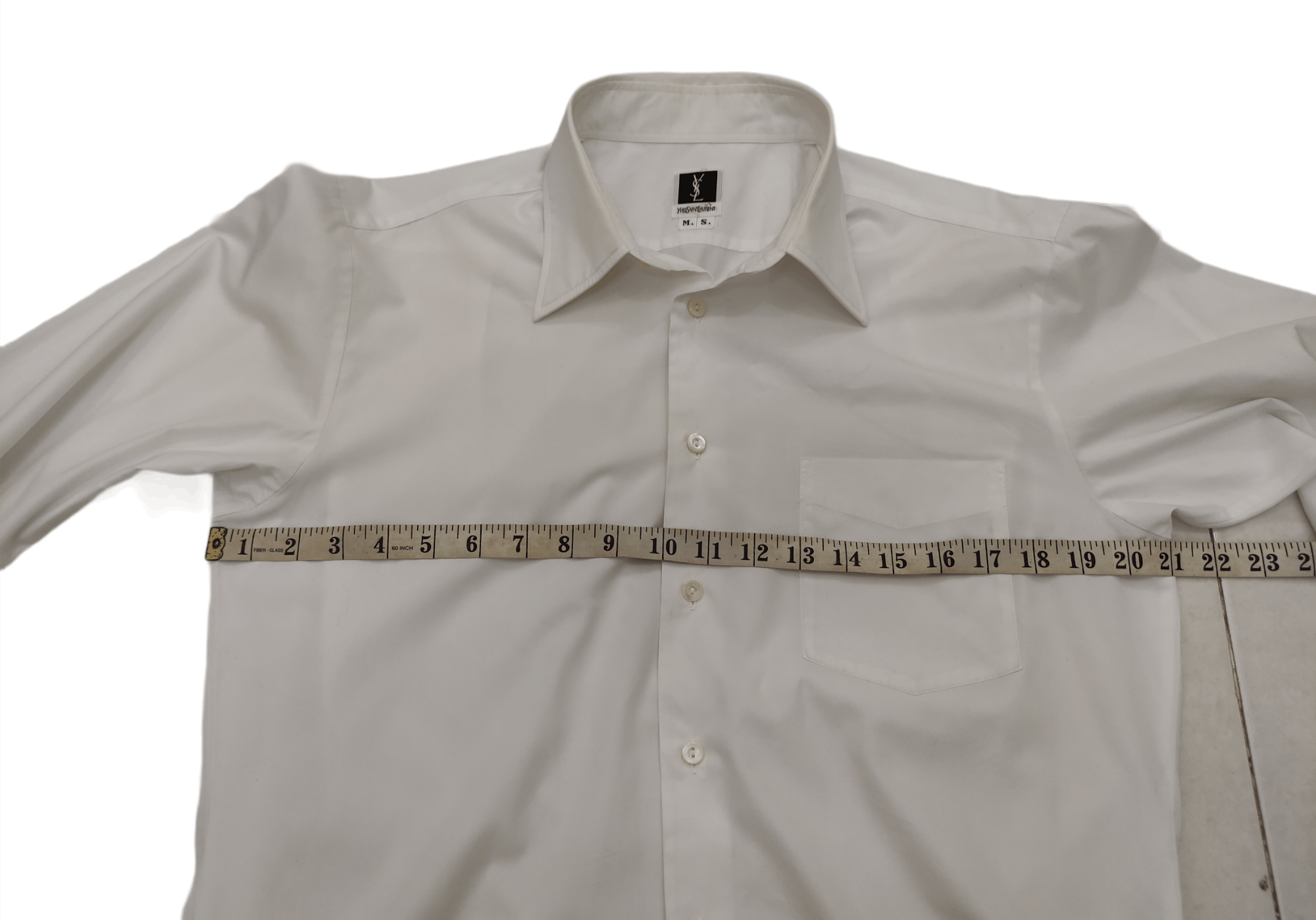 Vintage × Yves Saint Laurent Vintage 3x Yves Saint Laurent White And Stripes Shirts Size US M / EU 48-50 / 2 - 5 Thumbnail