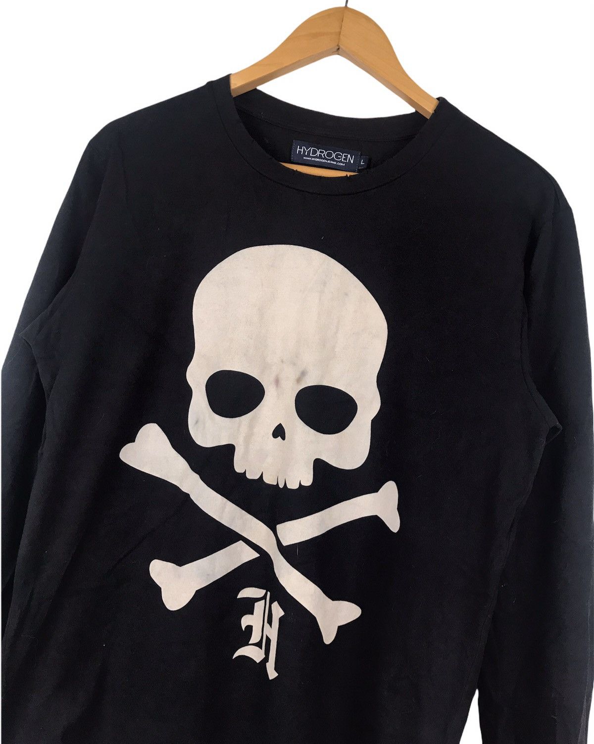 HYDROGEN Hydrogen Skull Big Logo Long Sleeve Shirt Size US L / EU 52-54 / 3 - 1 Thumbnail