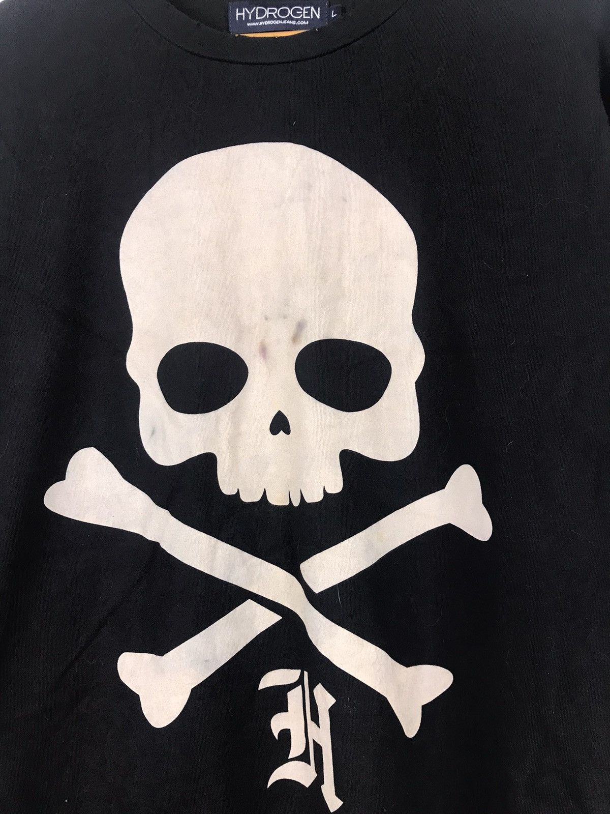 HYDROGEN Hydrogen Skull Big Logo Long Sleeve Shirt Size US L / EU 52-54 / 3 - 8 Thumbnail