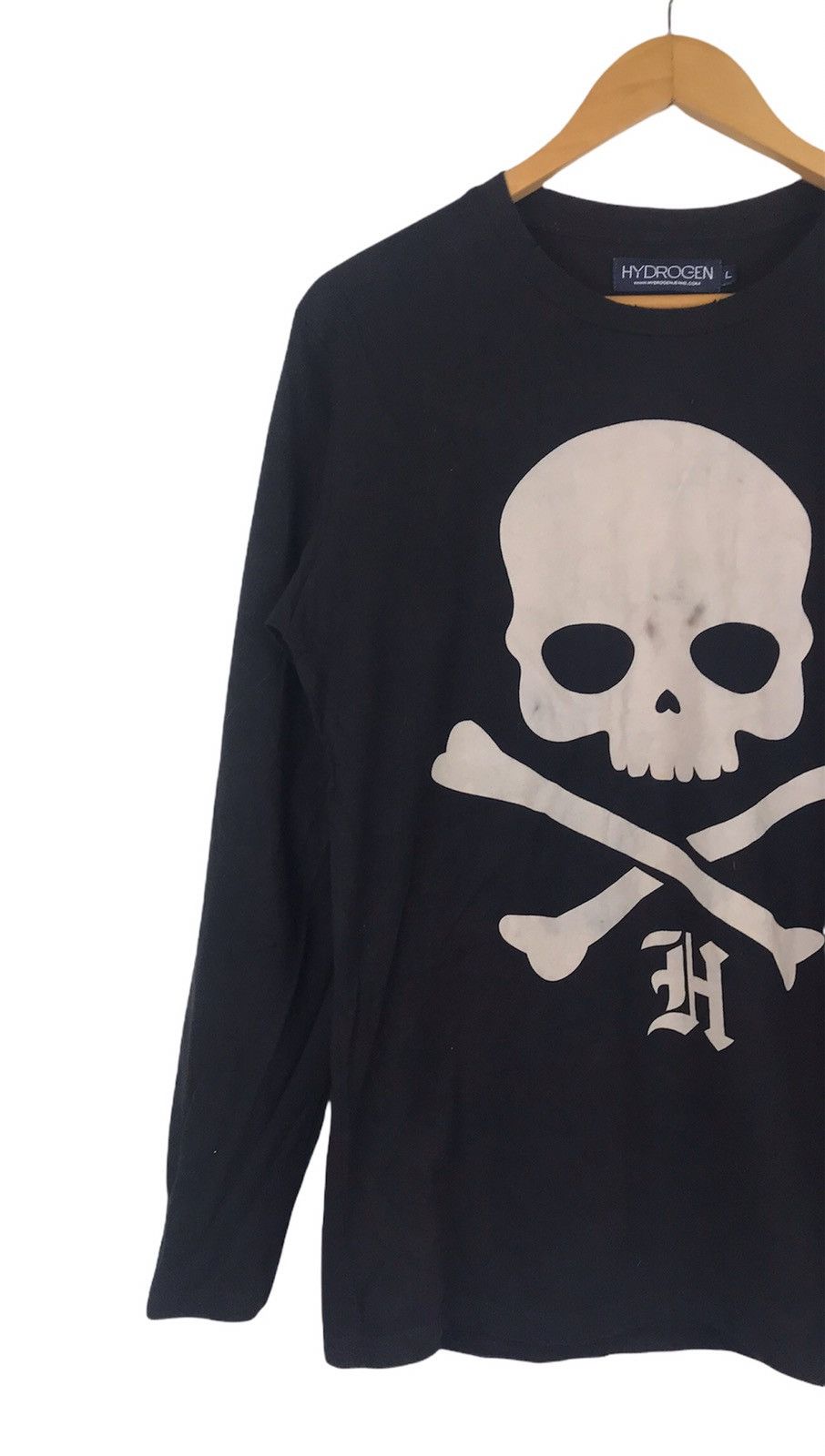 HYDROGEN Hydrogen Skull Big Logo Long Sleeve Shirt Size US L / EU 52-54 / 3 - 4 Thumbnail