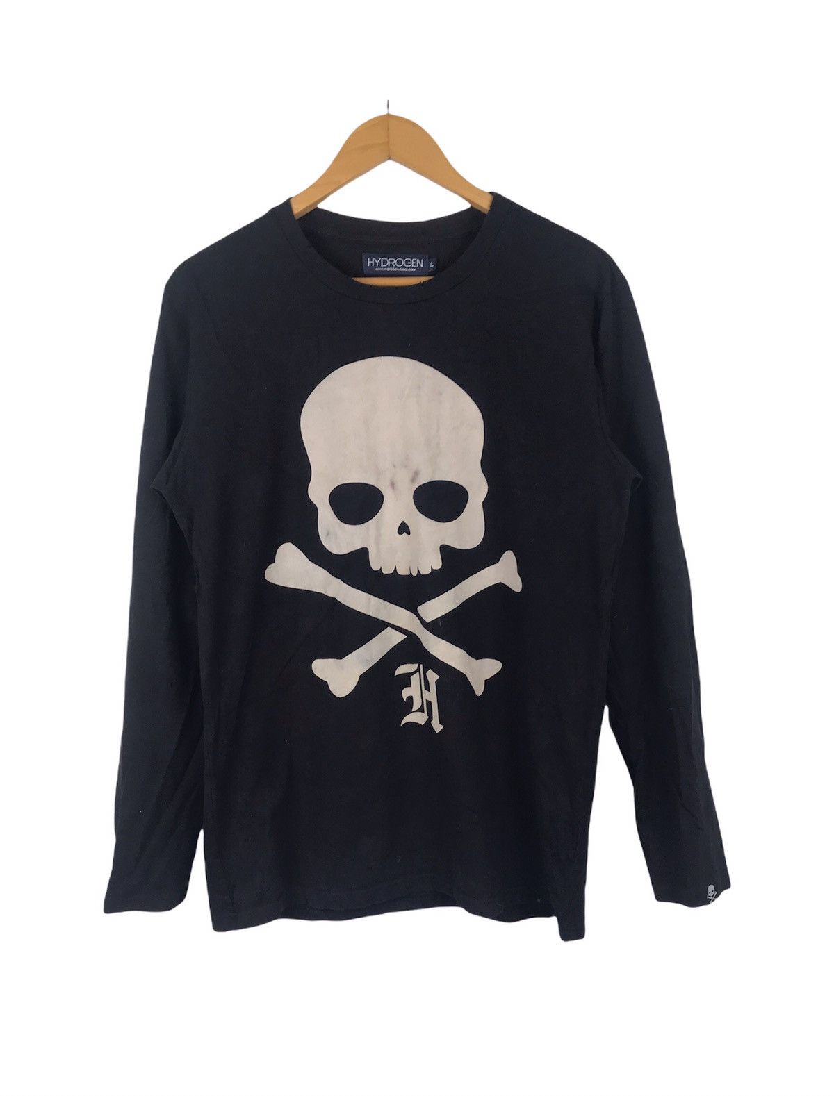 HYDROGEN Hydrogen Skull Big Logo Long Sleeve Shirt Size US L / EU 52-54 / 3 - 2 Thumbnail