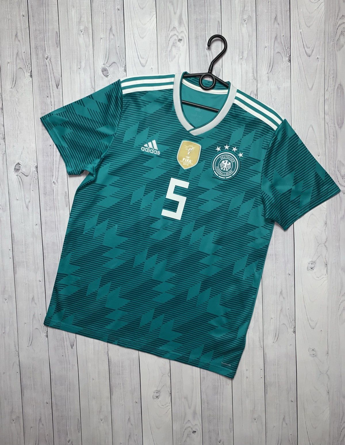 Soccer jersey Germany Deutschland adidas green 5 Hummels