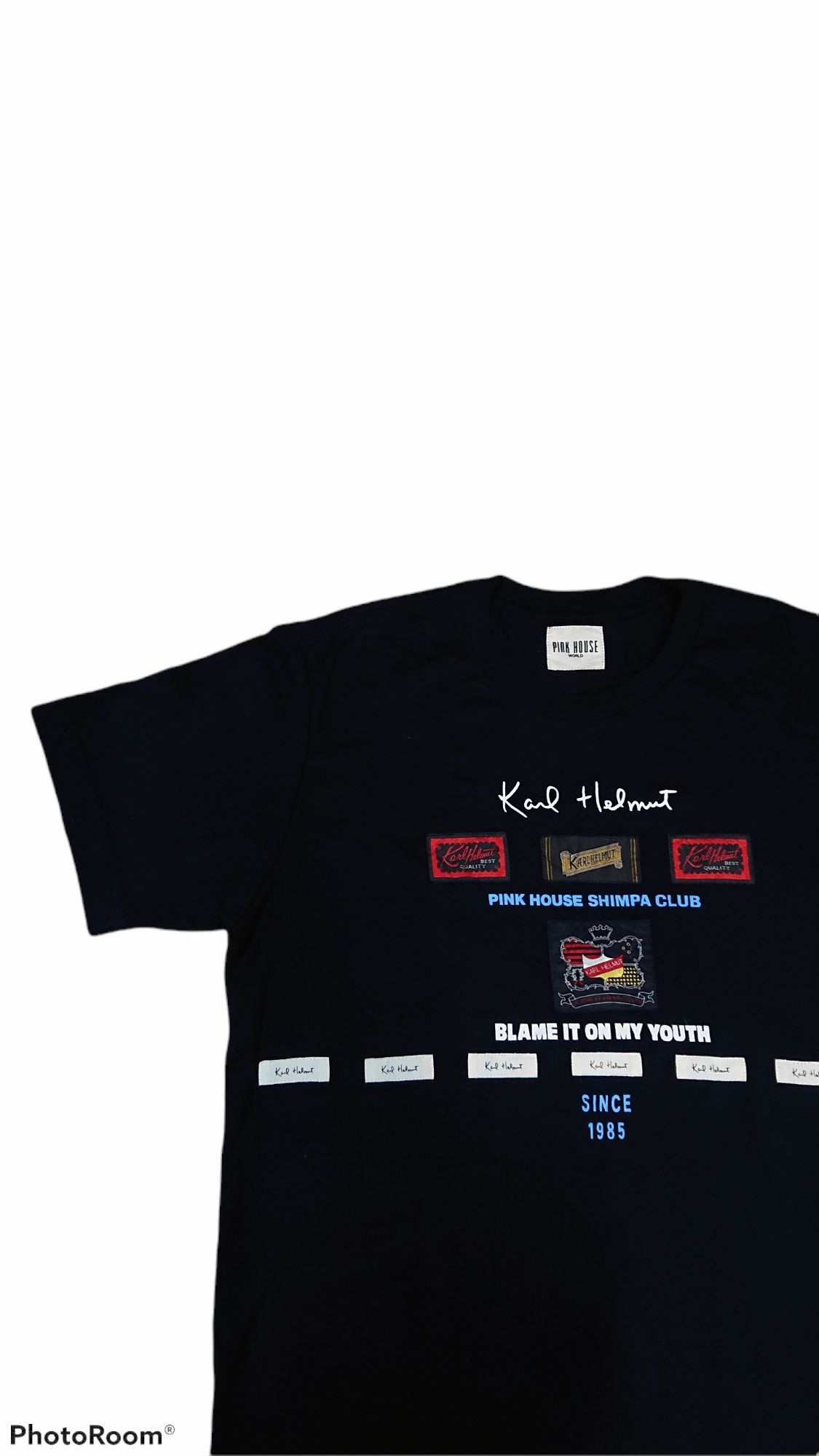 Japanese Brand × Karl Helmut Vintage Rare 90s Karl Helmut X Pink House Tshirt Size US L / EU 52-54 / 3 - 1 Thumbnail