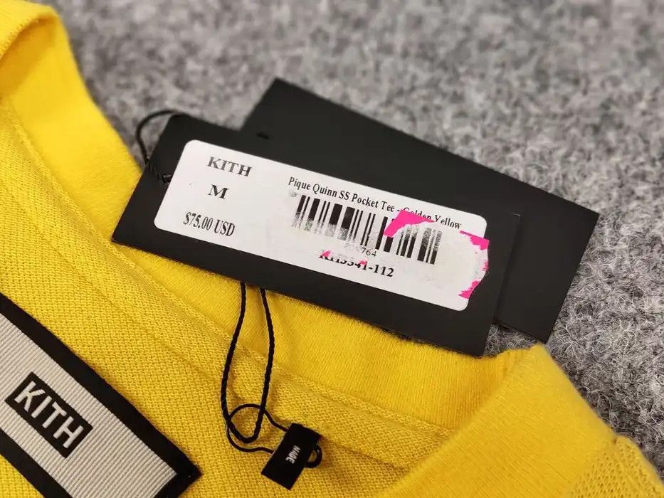 Kith 💛 NEW Kith Pique Quinn SS Pocket Tee Yellow T-Shirt Size US M / EU 48-50 / 2 - 8 Thumbnail