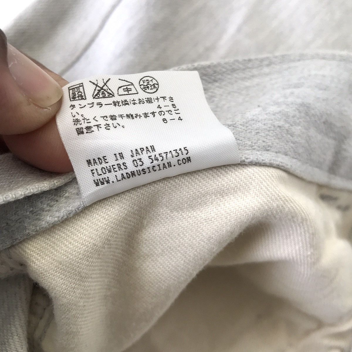 Japanese Brand × Lad Musician Lad Musician Japan Off White Greyish Denim Size US 31 - 13 Thumbnail