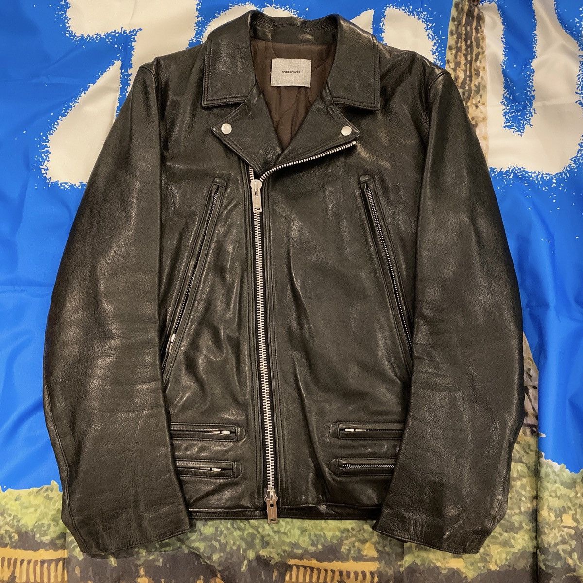 13AW UNDERCOVER ANATOMICOUTURE期　ライダース アンダーカバー UNDERCOVER 13AW ボーン パッチ ライダース レザー