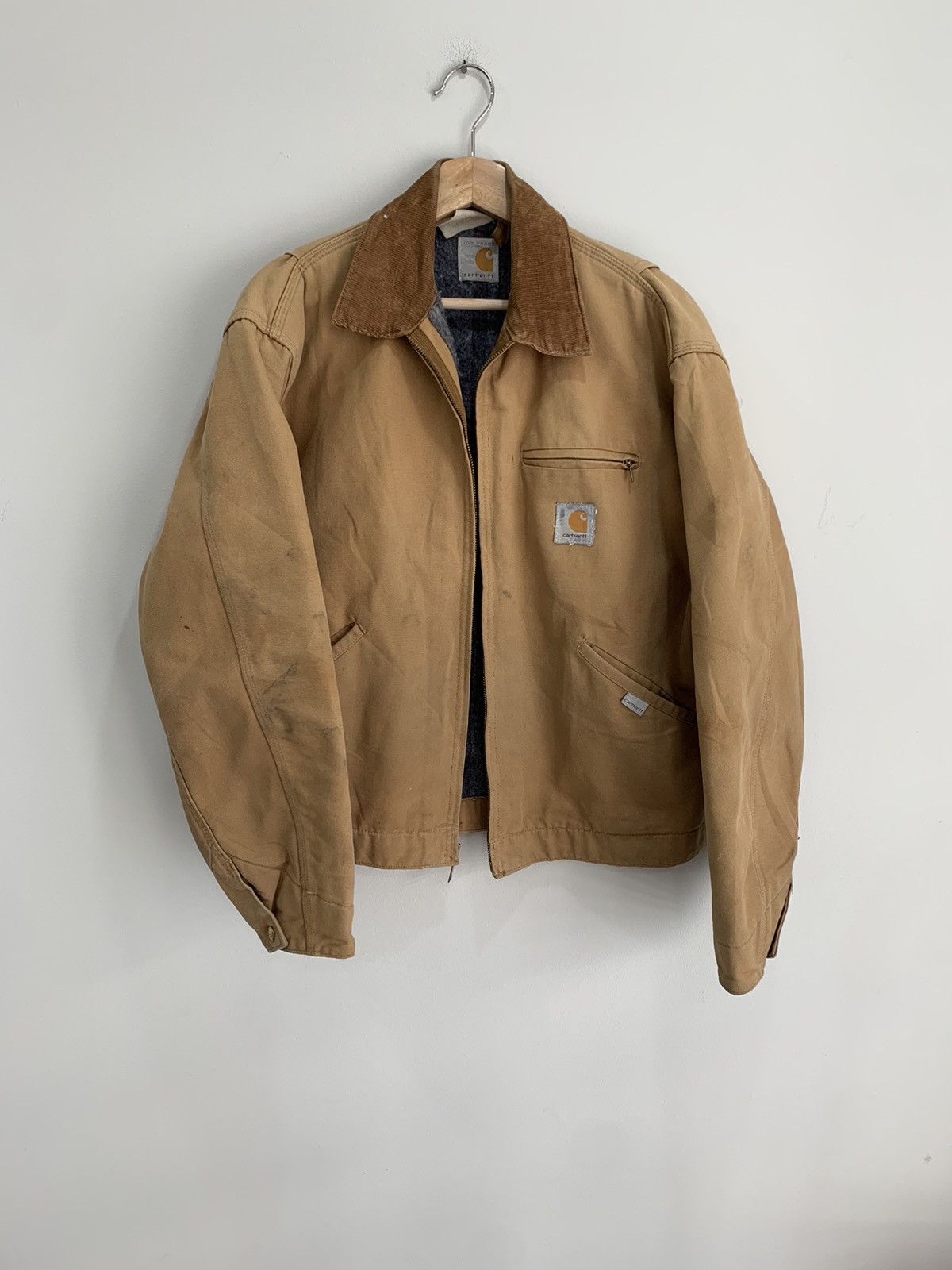 Carhartt Vintage Carhartt Jacket Blanket Fleece Lined detroit Size US S / EU 44-46 / 1 - 1 Thumbnail