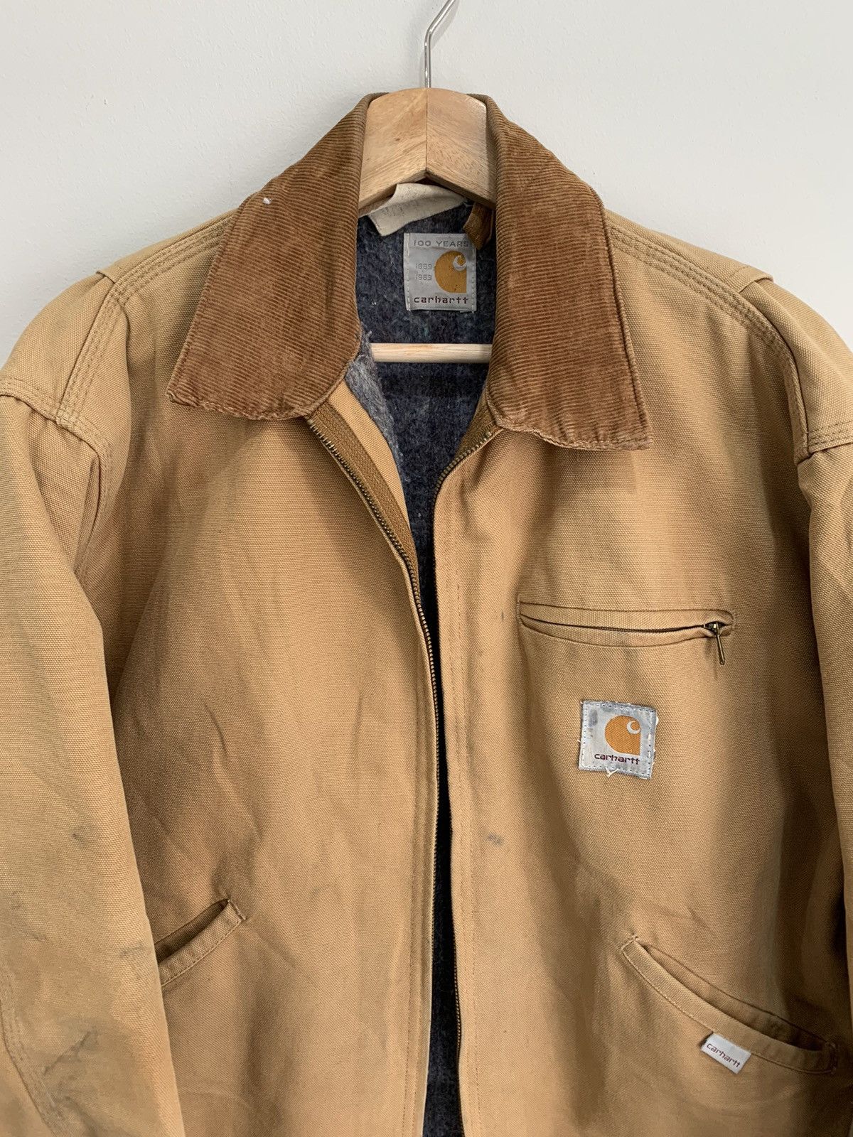Carhartt Vintage Carhartt Jacket Blanket Fleece Lined detroit Size US S / EU 44-46 / 1 - 2 Thumbnail