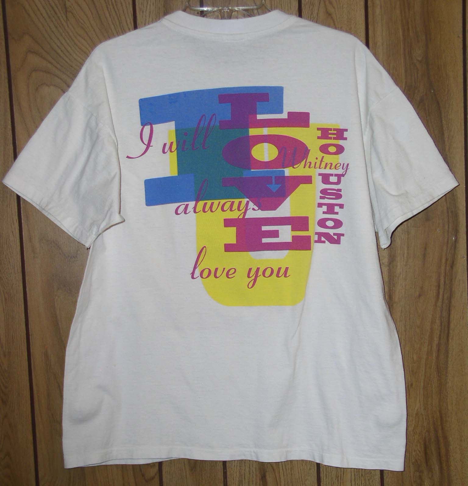 Hanes Whitney Houston Concert Shirt I Will Always Love You 1990's Size US XL / EU 56 / 4 - 2 Thumbnail