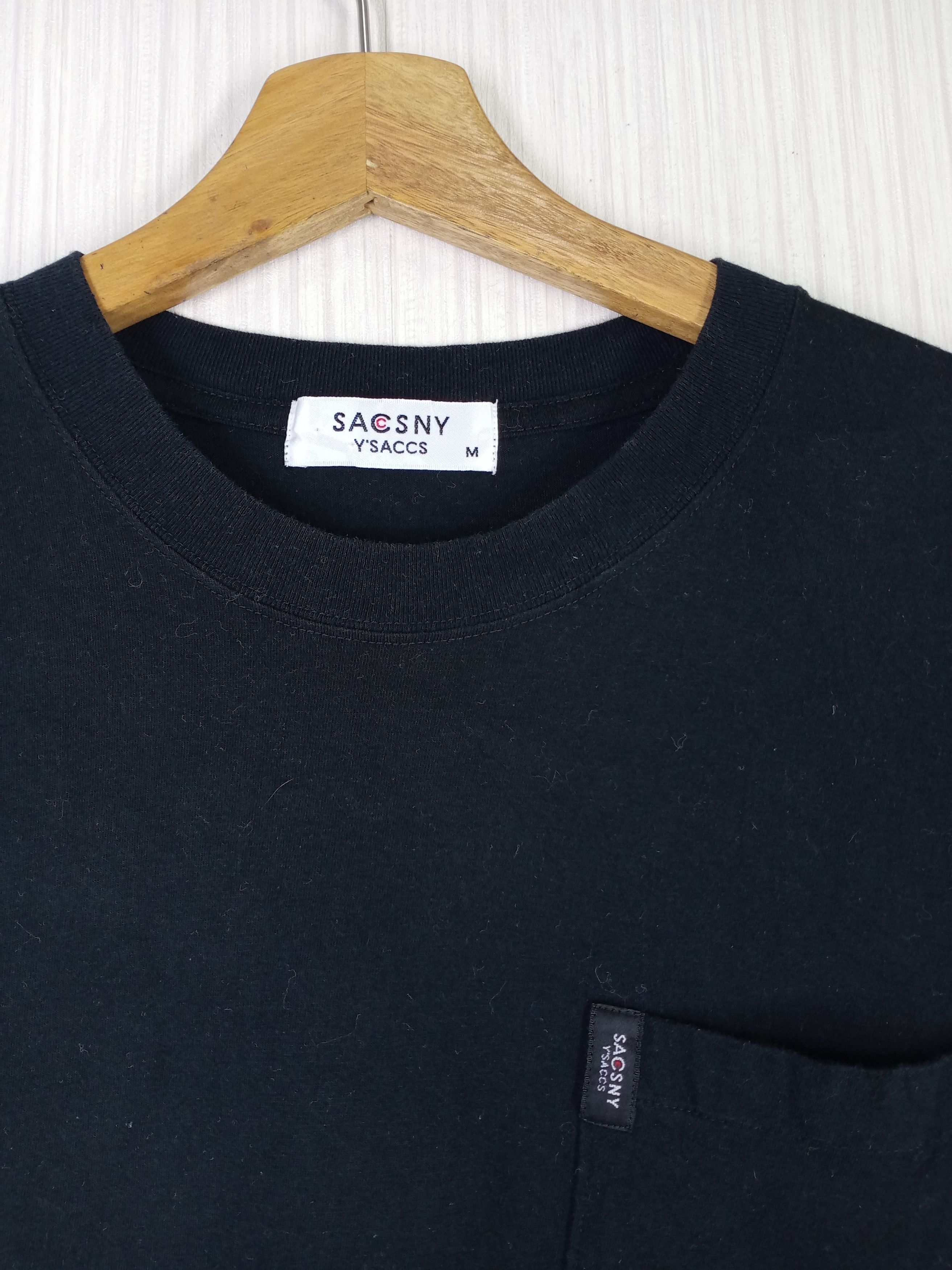 Japanese Brand × Y's × Yohji Yamamoto Rare Vintage Yohji Yamamoto Sacsny Y'saccs Pocket Tshirt Size US M / EU 48-50 / 2 - 5 Thumbnail