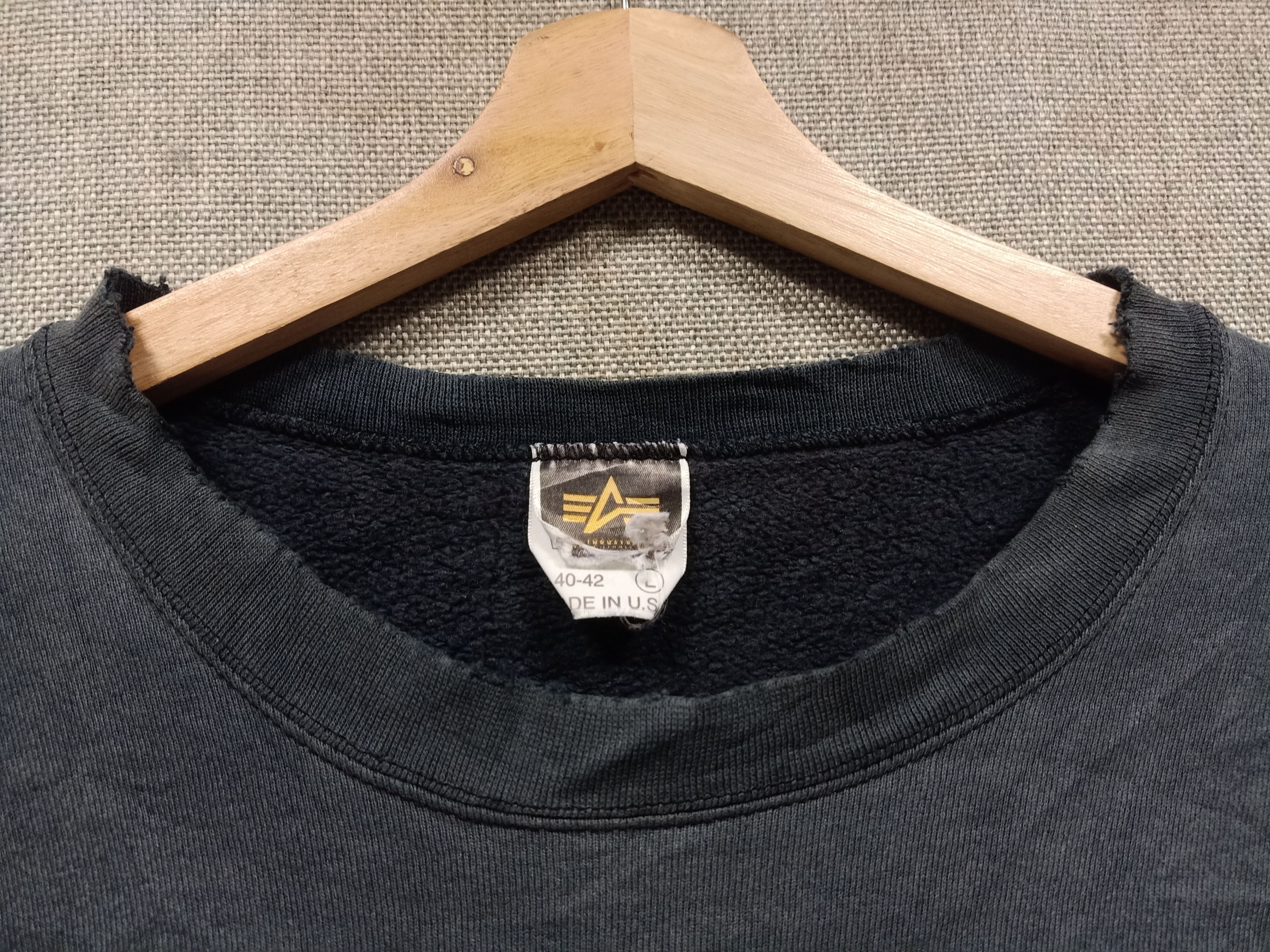 Alpha Industries × Avirex × Vintage Vintage 90s sweatshirt alpha industries made in usa Size US M / EU 48-50 / 2 - 2 Thumbnail