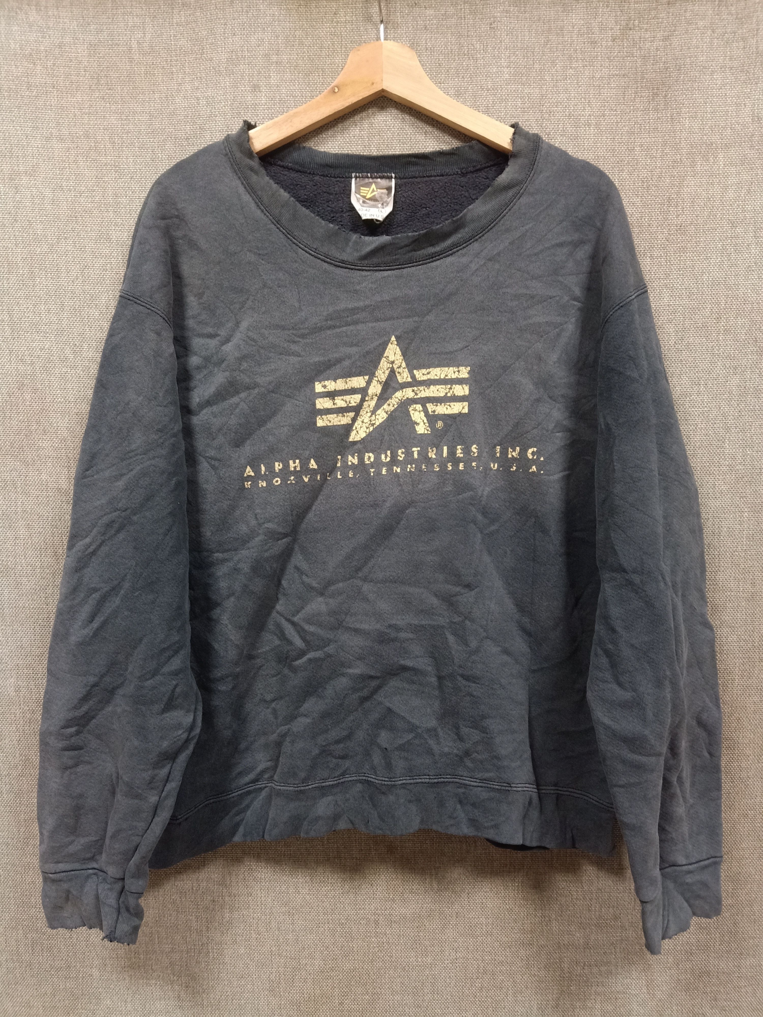 Alpha Industries × Avirex × Vintage Vintage 90s sweatshirt alpha industries made in usa Size US M / EU 48-50 / 2 - 1 Thumbnail