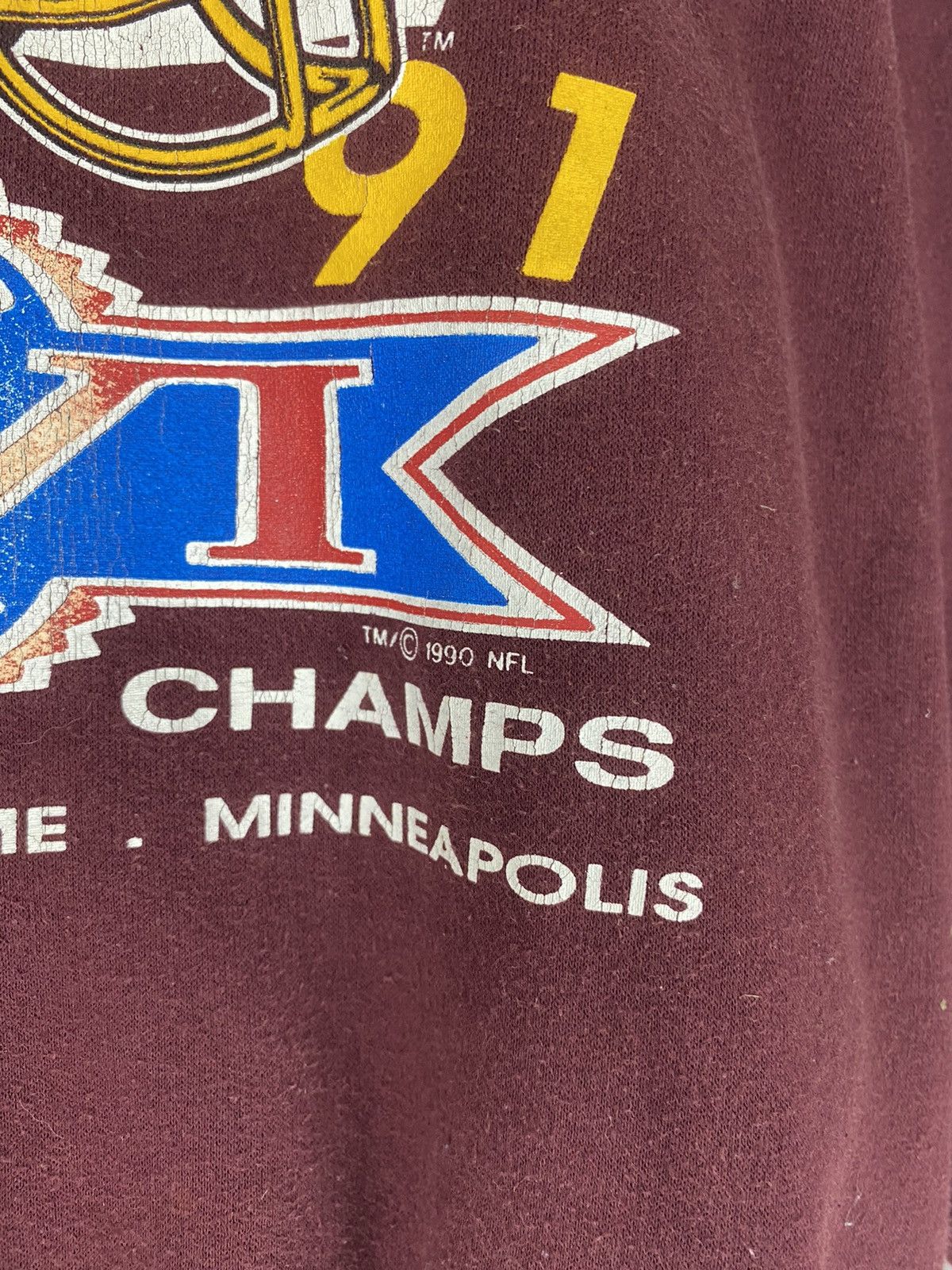 NFL Vintage rare 1991 Washington Red Skins NFC Champs Size US L / EU 52-54 / 3 - 6 Thumbnail