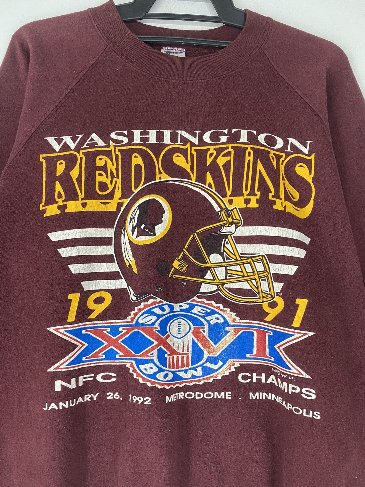 NFL Vintage rare 1991 Washington Red Skins NFC Champs Size US L / EU 52-54 / 3 - 4 Thumbnail