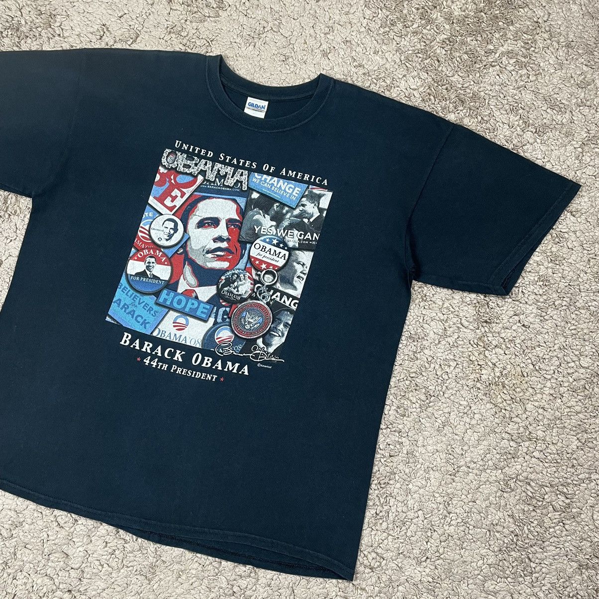 Vintage The 44th President Of USA Barack Obama T-shirt Size US XL / EU 56 / 4 - 4 Thumbnail